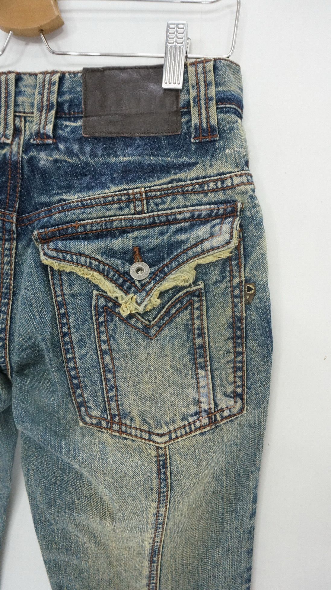 Morgan Homme Dope 🔥 MORGAN HOMME Distressed Flared Vintage Jeans Size US 28 / EU 44 - 7 Thumbnail