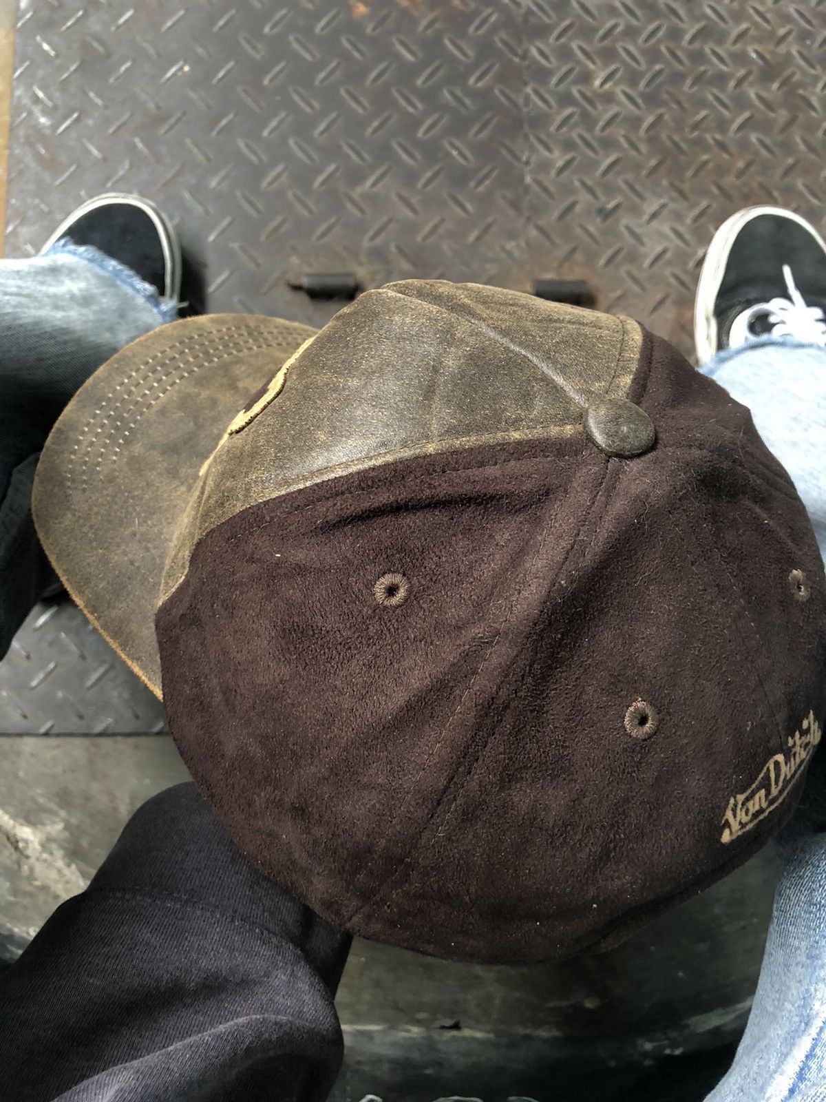 Japanese Brand 🚫 SOLD 🚫 Vintage Von Dutch Brown Leather Suede Hat Rare Size ONE SIZE - 4 Thumbnail