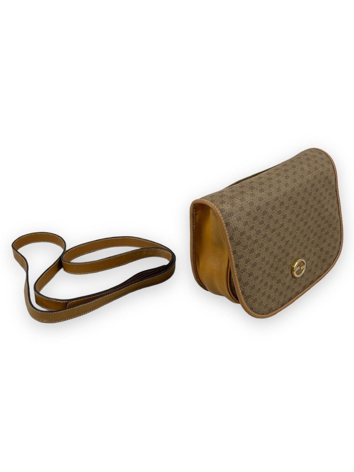Designer × Gucci × Paolo Gucci RARE VTG 60's Supreme GG Monogram Guccissima Leather Cross-body Shoulder Bag Size ONE SIZE - 3 Thumbnail