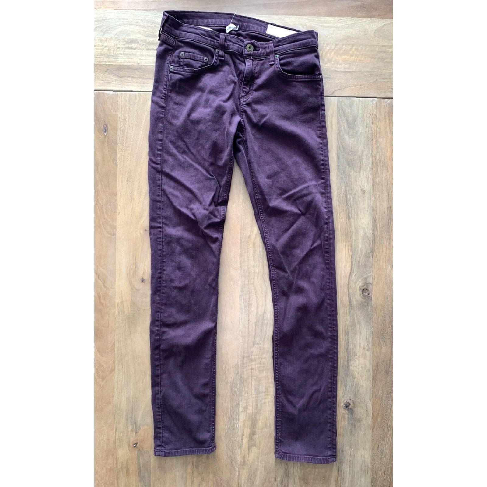 Rag & Bone VINTAGE Rag & Bone Jeans Womens Purple Stretch Low Denim Skinny Jeans 28 Purple USA Women Slim 29in Inseam Jeans Boys Girls Mens Size 28" / US 6 / IT 42 - 2 Thumbnail
