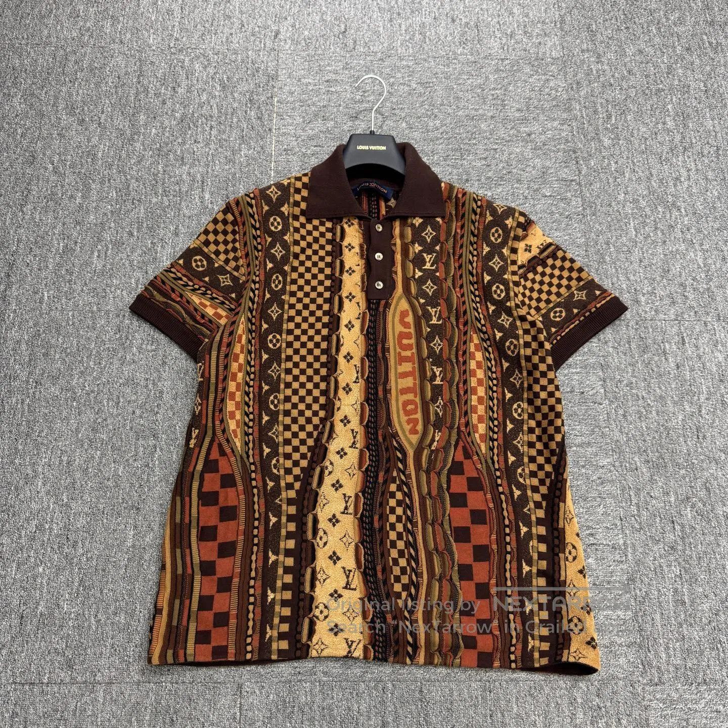 Louis Vuitton Louis Vuitton Nigo FW25 Twisted Pattern Short-Sleeved Shir Size US L / EU 52-54 / 3 - 1 Thumbnail