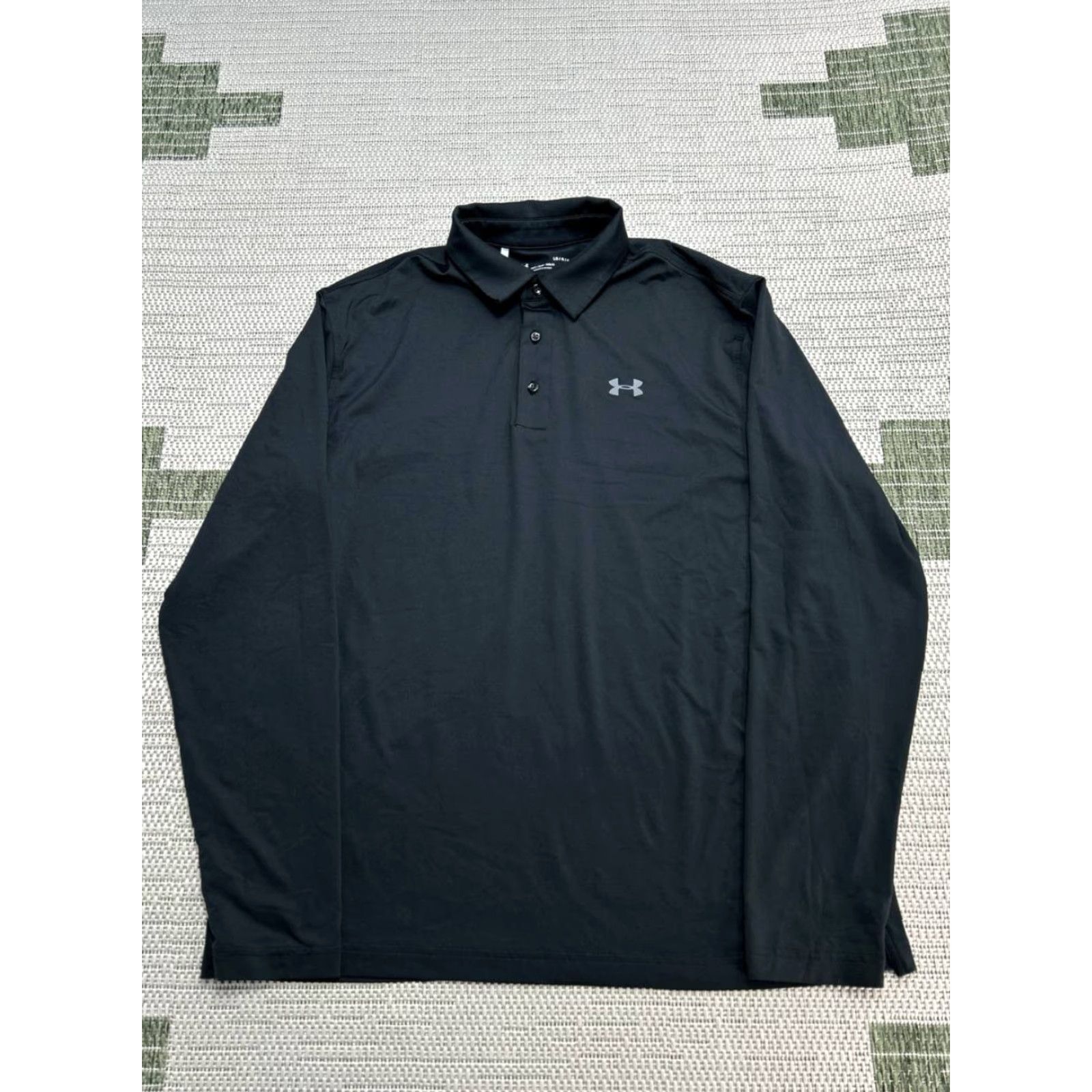 Under Armour Under Armour HeatGear Polo Shirt Mens Large Black Regular Fit Polo Shirt Golf Tennis Logo Size US L / EU 52-54 / 3 - 2 Thumbnail
