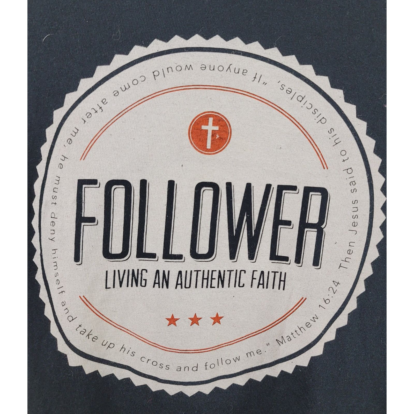 Gildan Gildan Black Follower Living Authentic Faith Shirt Large Size US L / EU 52-54 / 3 - 2 Thumbnail