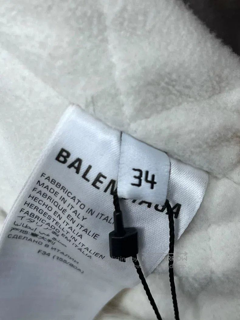 Balenciaga Balenciaga White Back Logo Faux Fur Jacket Size XXS / US 00 / IT 34 - 6 Thumbnail