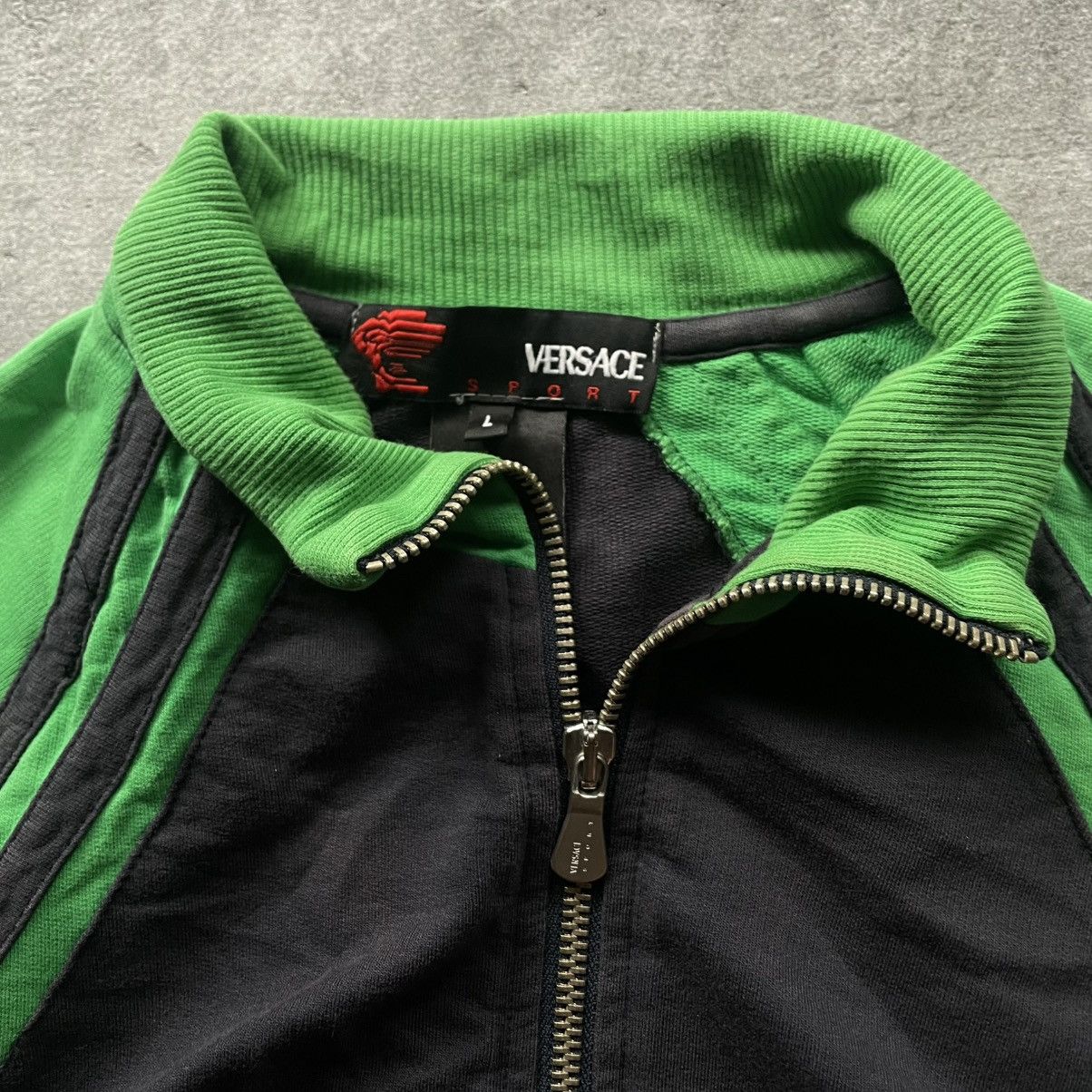 Versace Vintage 90s Versace Sport Zip Sweatshirt Size US L / EU 52-54 / 3 - 2 Thumbnail