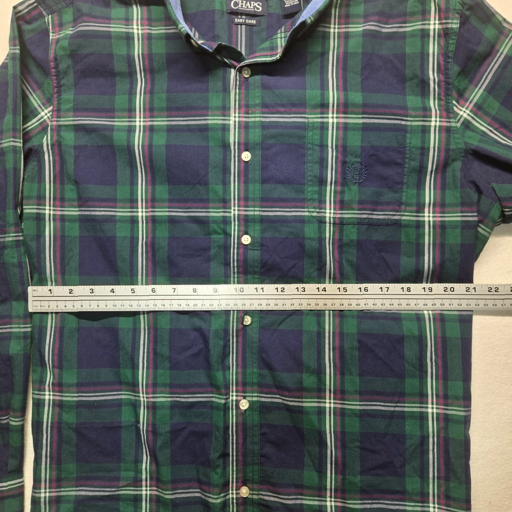 Chaps Chaps Shirt Adult 2XL Multicolor Plaid Button-Up Long Sleeve Mens Size US XXL / EU 58 / 5 - 4 Thumbnail