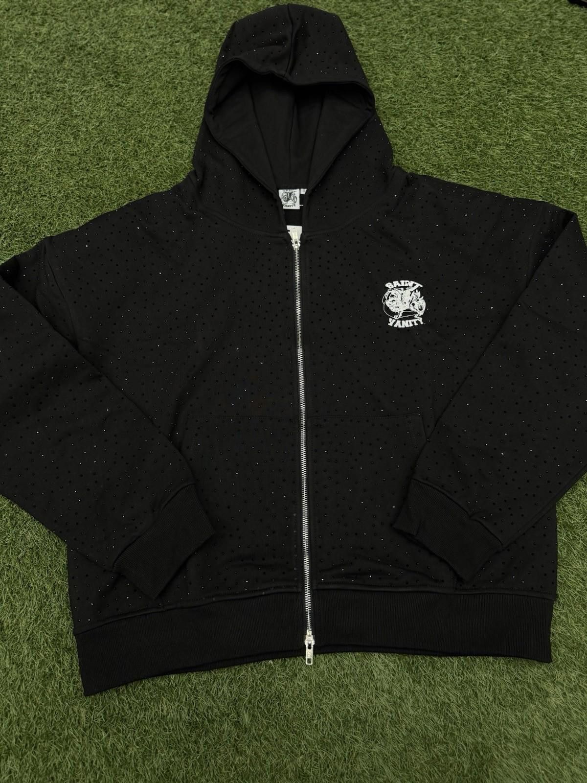 Saint Vanity Size Small - Saint Vanity Hoodie Black Rhinestone Zip Up Size US S / EU 44-46 / 1 - 2 Thumbnail