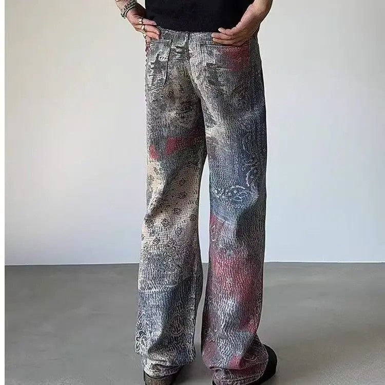 Japanese Brand Digital Print Deconstructed Casual Jeans Size US 32 / EU 48 - 4 Thumbnail