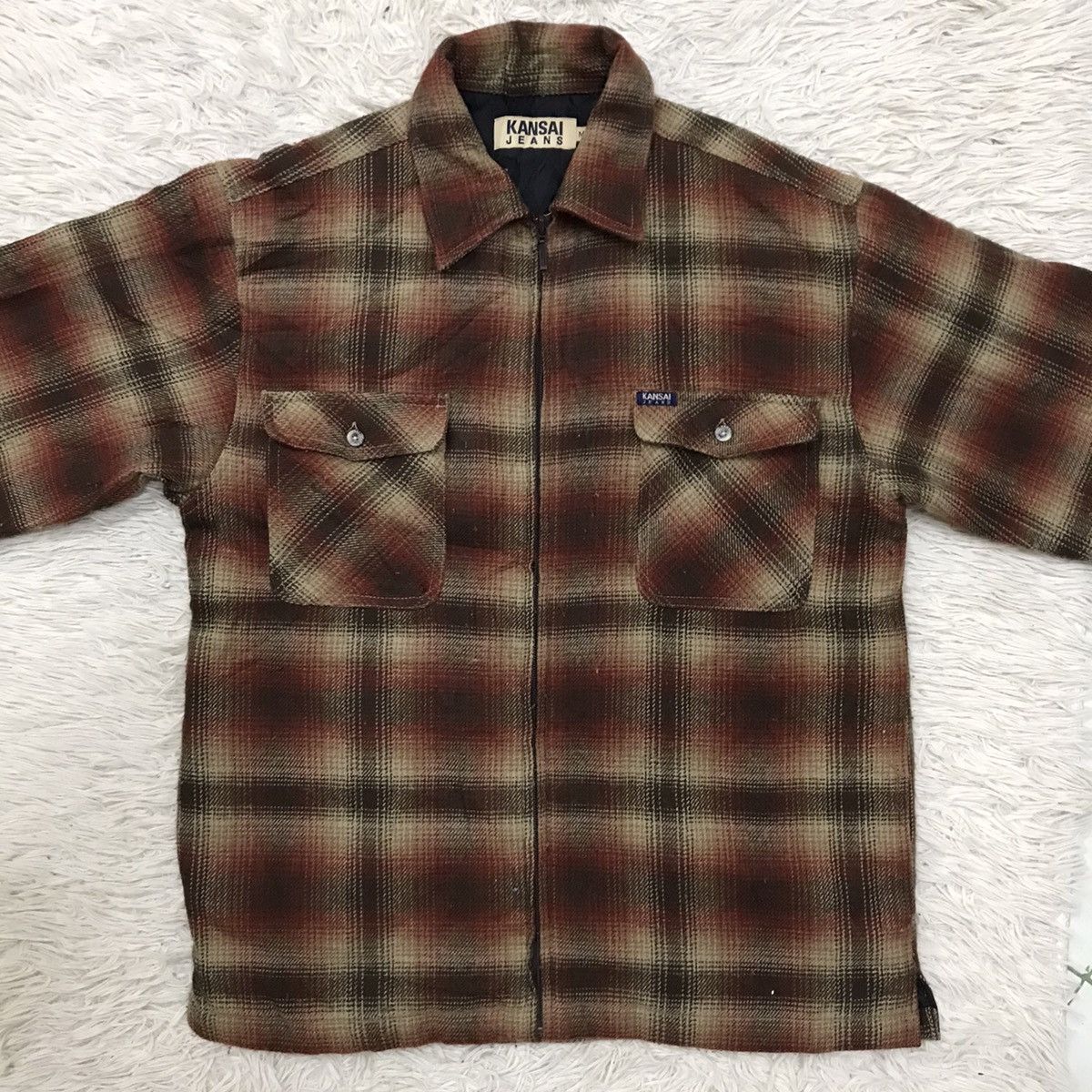 Japanese Brand × Kansai Yamamoto × Vintage VINTAGE KANSAI JEANS PLAID FLANNEL JACKET Size US M / EU 48-50 / 2 - 8 Thumbnail