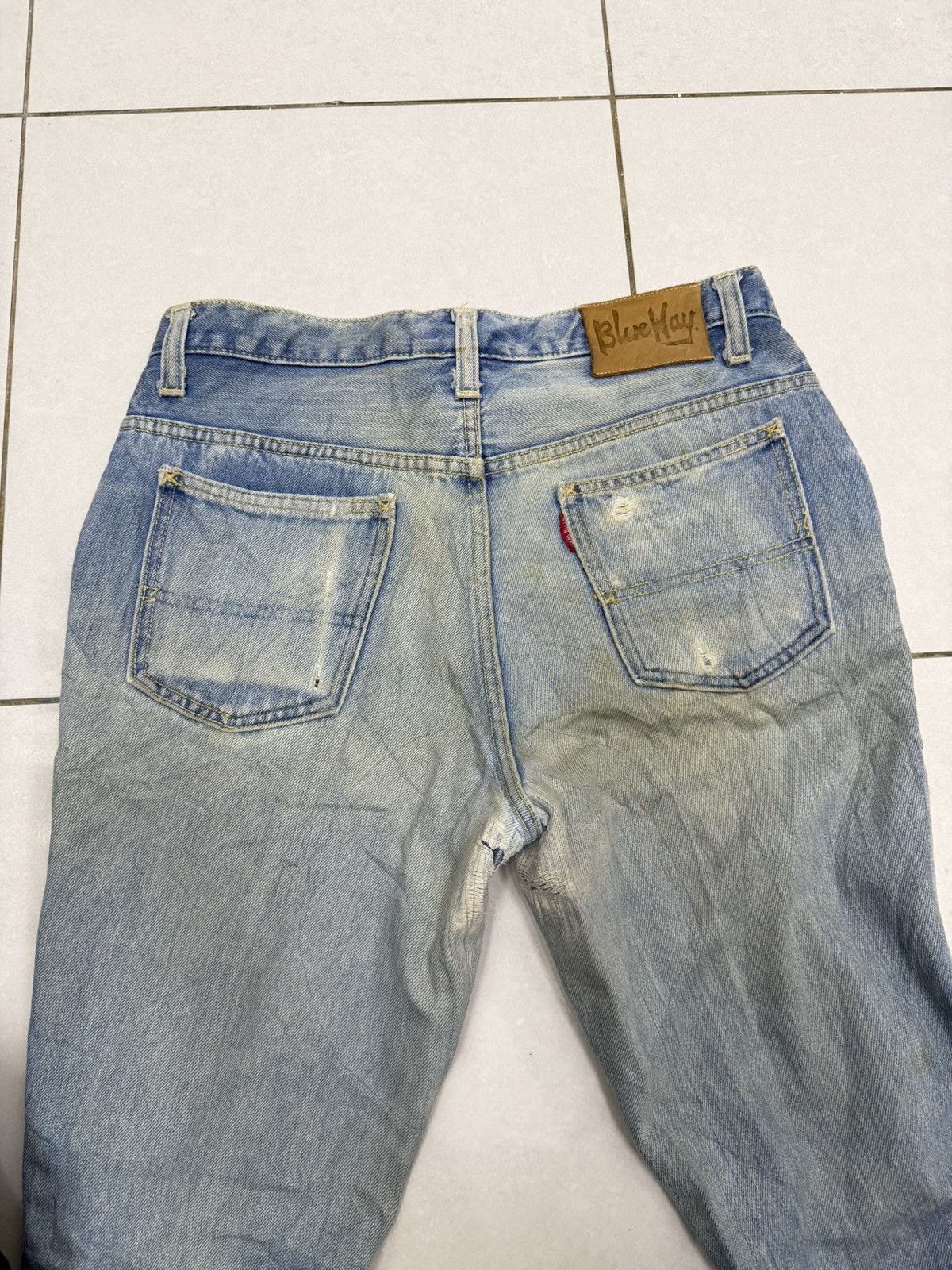 Japanese Brand Vintage Blue Way Distressed Bootcut Denim Jeans Size US 32 / EU 48 - 14 Thumbnail