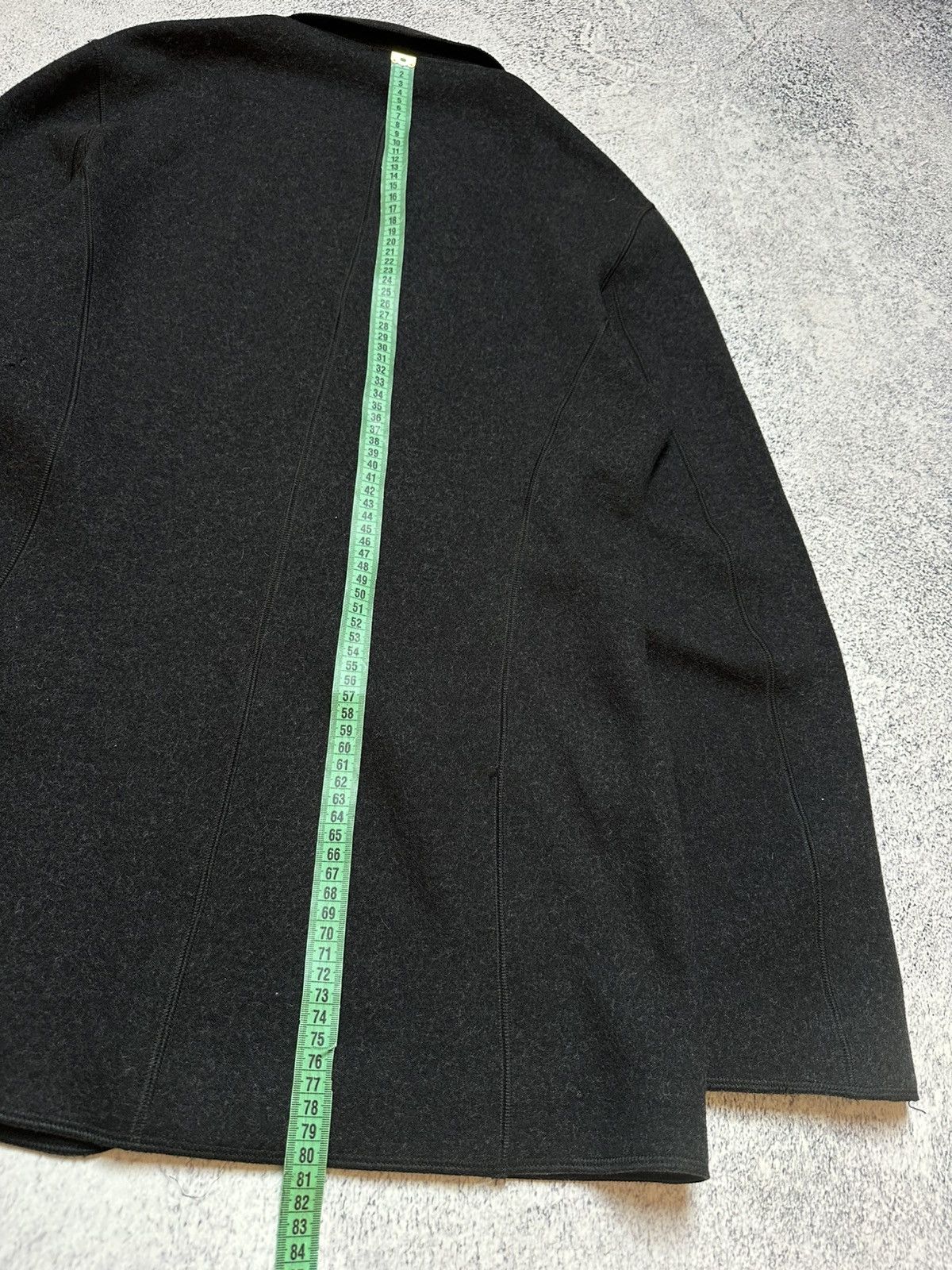 Comme des Garcons Giorgio Armani Unstructured Wool Jacket Asymmetric Military Size 42R - 20 Thumbnail