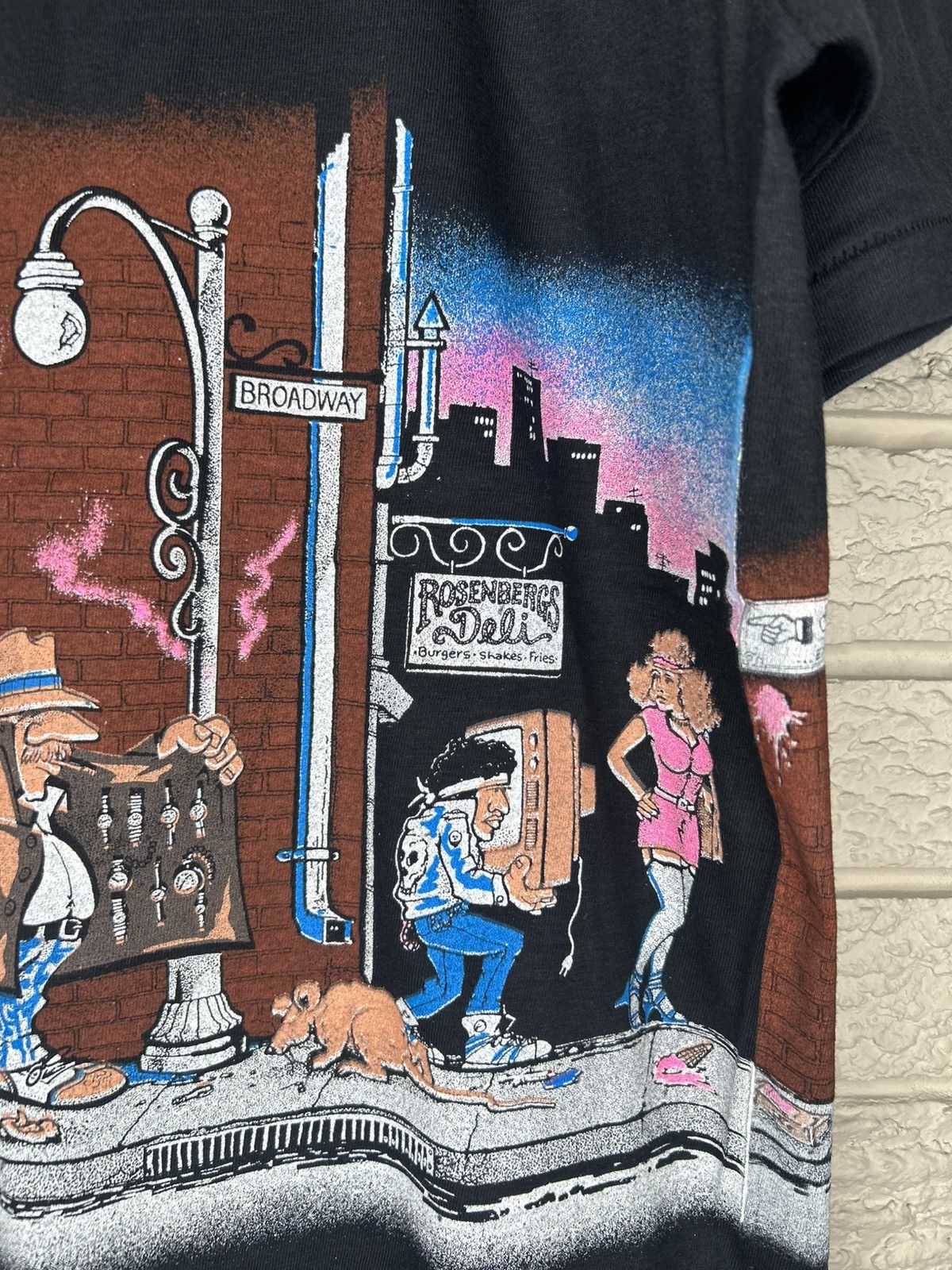 Vintage Vintage 1989 New York Art Wrap Around T Shirt Size US L / EU 52-54 / 3 - 5 Thumbnail