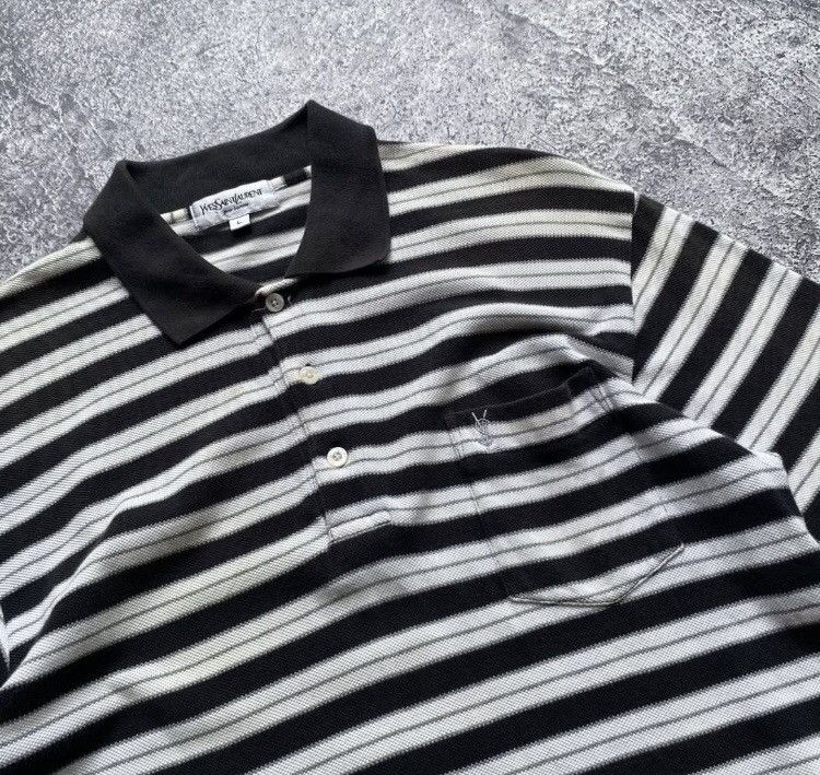 Yves Saint Laurent Vintage Yves Saint Laurent Striped Polos Size US L / EU 52-54 / 3 - 2 Thumbnail