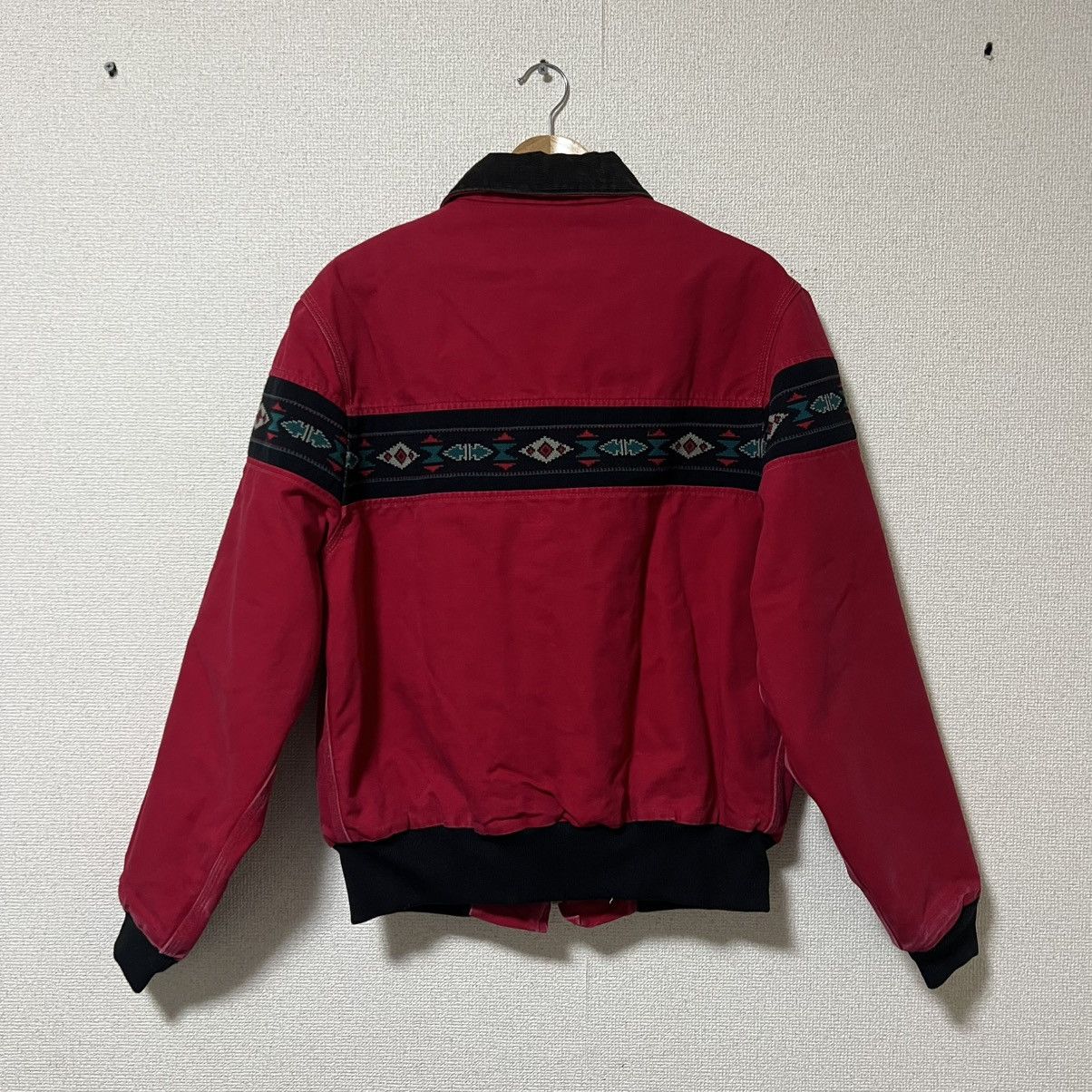 Carhartt × Vintage ❌SOLD❌Carhartt santa fe J77 RED southwest jacket Size US L / EU 52-54 / 3 - 4 Thumbnail
