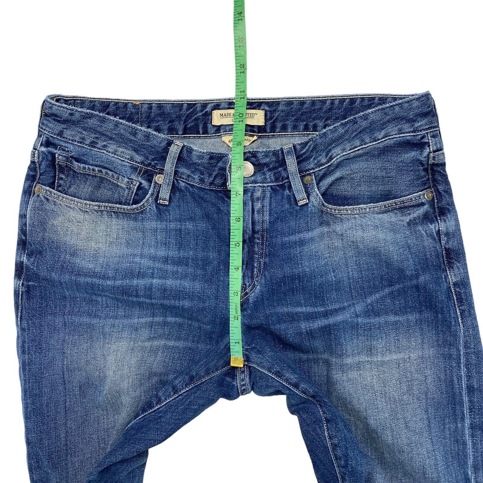 Levi's LEVIS MADE & CRAFTED Distressed Marker Tapered Blue Jeans 28 Size 28" / US 6 / IT 42 - 8 Thumbnail