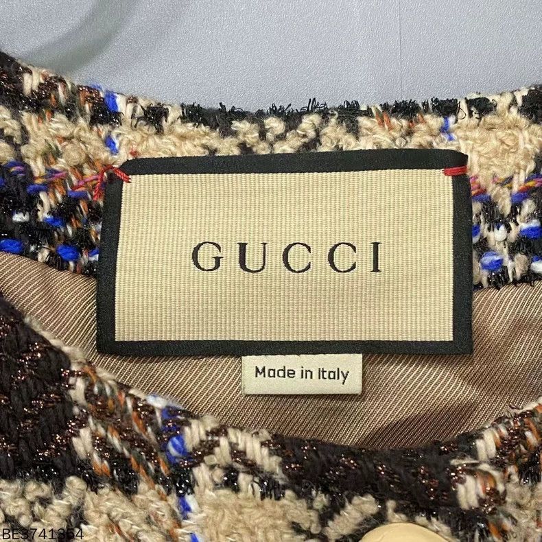 Gucci Gucci Plaid Knit Jacket with Button Closure-2506 Size M / US 6-8 / IT 42-44 - 4 Thumbnail