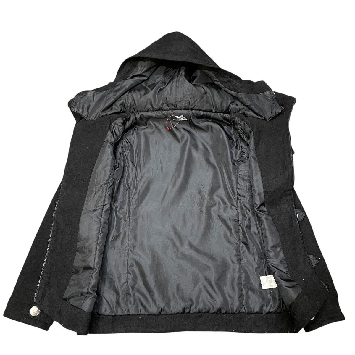 PPFM BACKS Seven Loveless Black Jacket, Black Hooded Coat Size US M / EU 48-50 / 2 - 3 Thumbnail