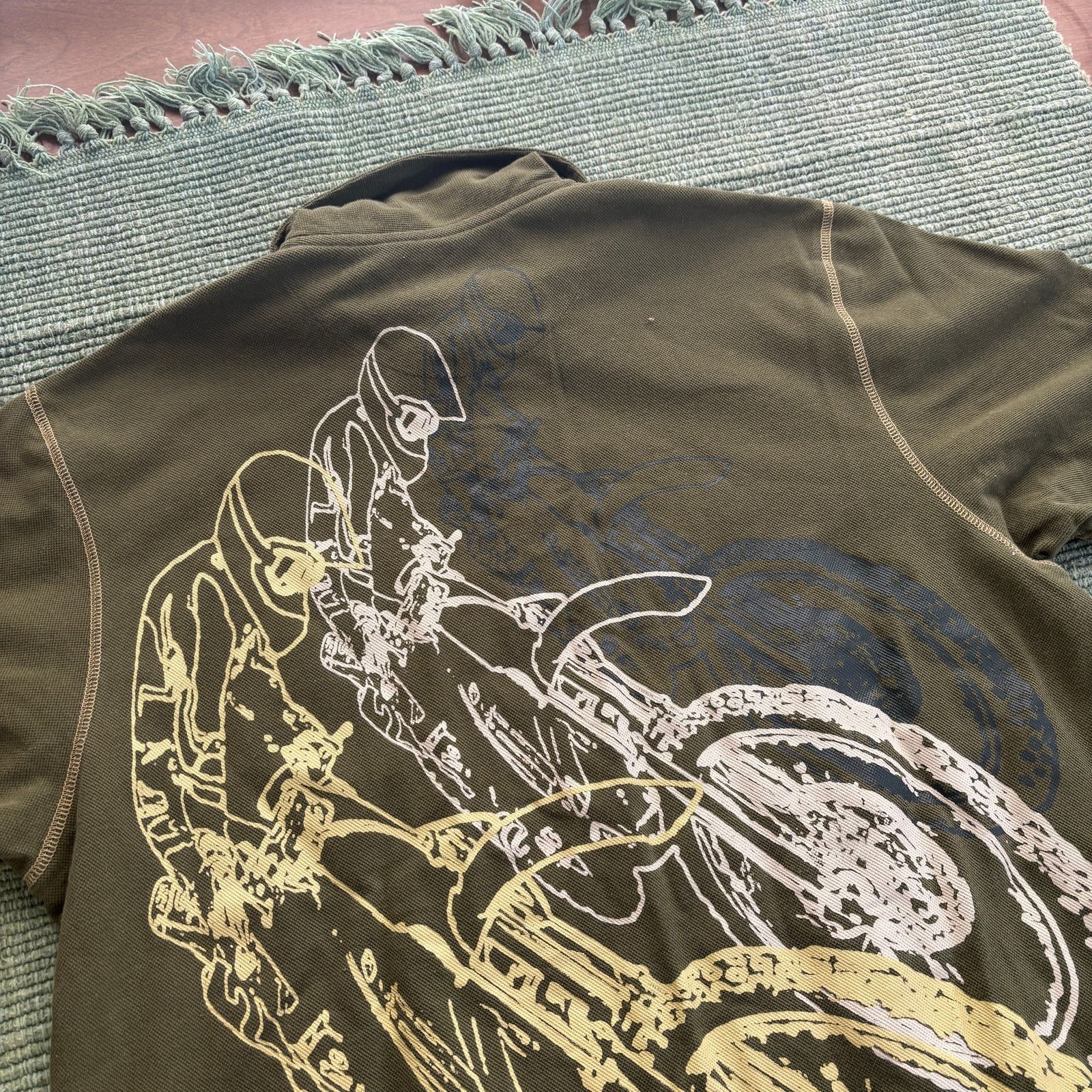 Vintage Vintage Y2K Mountain Dew MTX Dirt Biking Polo Shirt L/XL Size US L / EU 52-54 / 3 - 3 Thumbnail