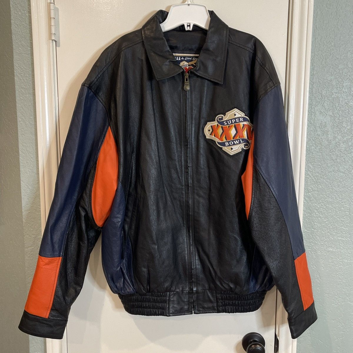 Vintage G III Carl Banks Super Bowl XXXV Leather Jacket XL Tampa FL Size US XXL / EU 58 / 5 - 2 Thumbnail