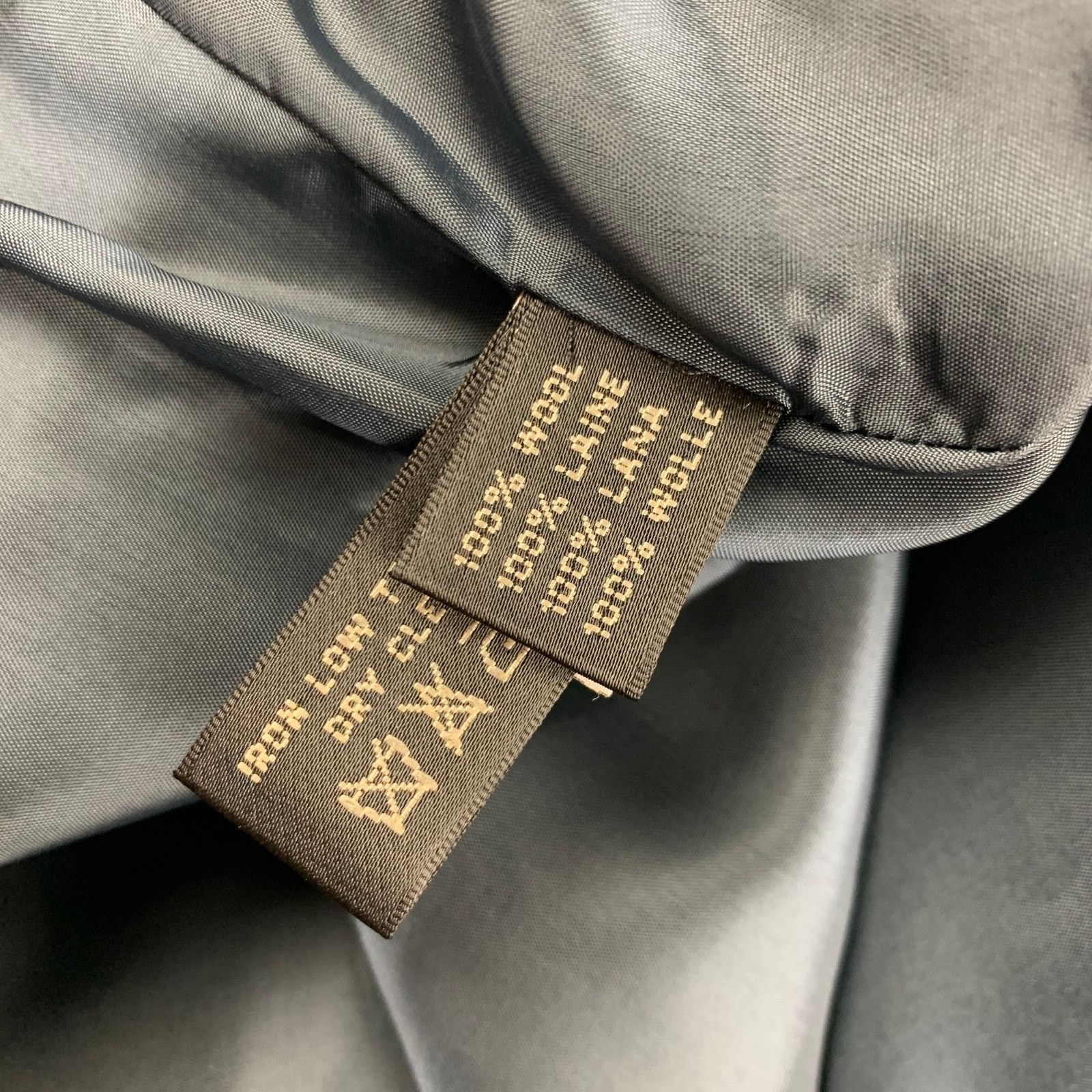 Ralph Lauren Size 4 Blue Grey Wool Paisley Pencil Below Knee Skirt Size 27" / US 4 / IT 40 - 5 Thumbnail