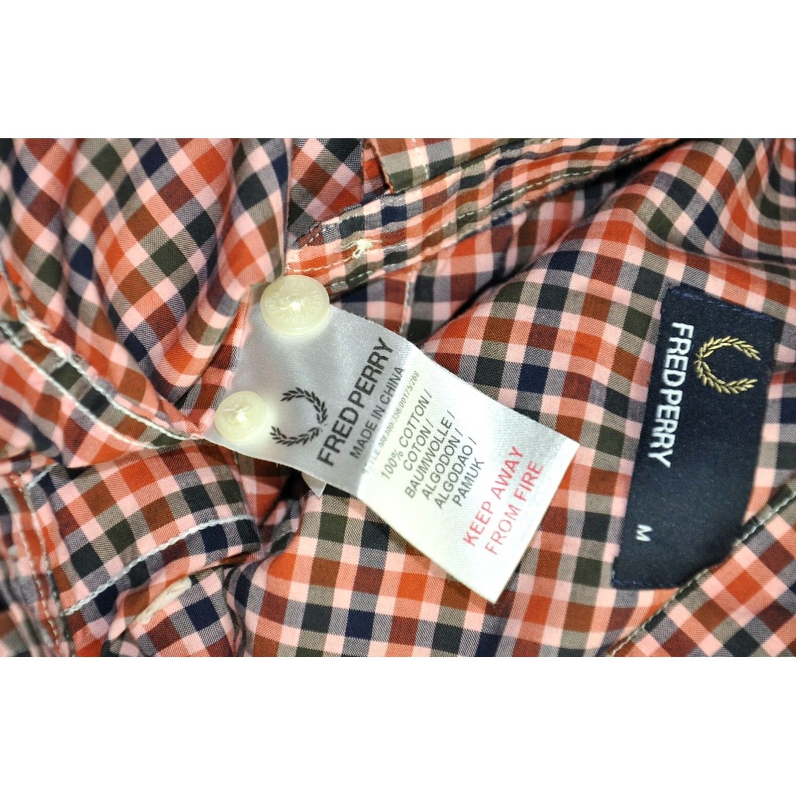 Fred Perry FRED PERRY Shirt Gingham Check Long Sleeve Men's M Size US M / EU 48-50 / 2 - 7 Thumbnail