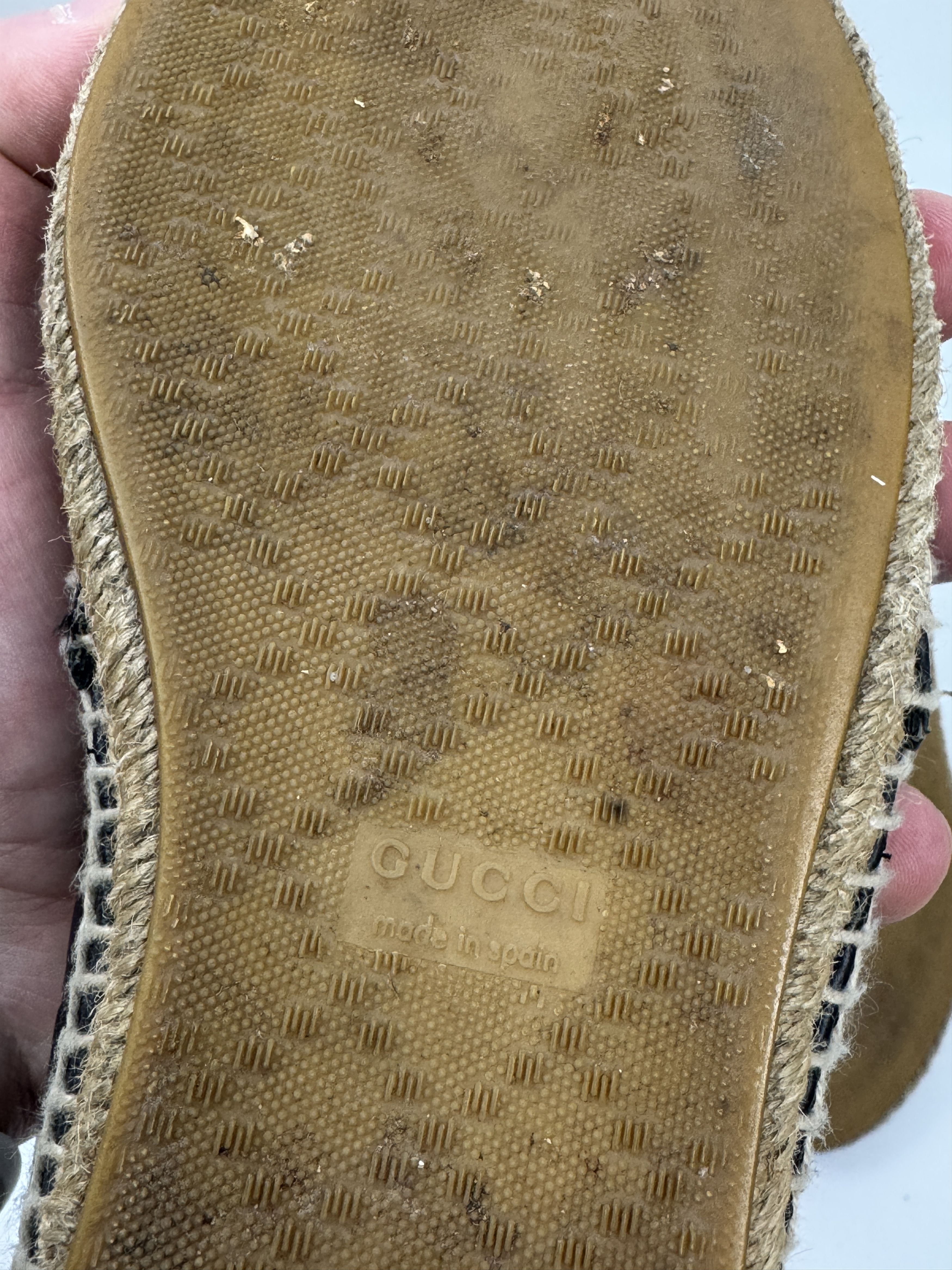 Gucci GUCCI Monogram GG Leather Women's Espadrilles Size 36 Size US 6 / IT 36 - 9 Thumbnail