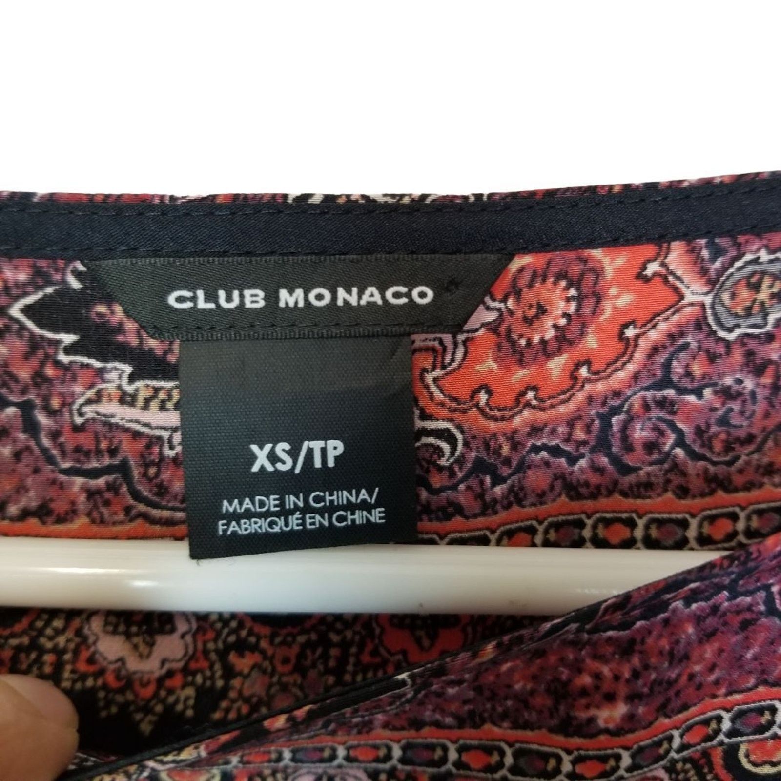 Club Monaco Club Monaco Women Silk Top Floral Striped XS Quiet Luxury Size XS / US 0-2 / IT 36-38 - 6 Thumbnail
