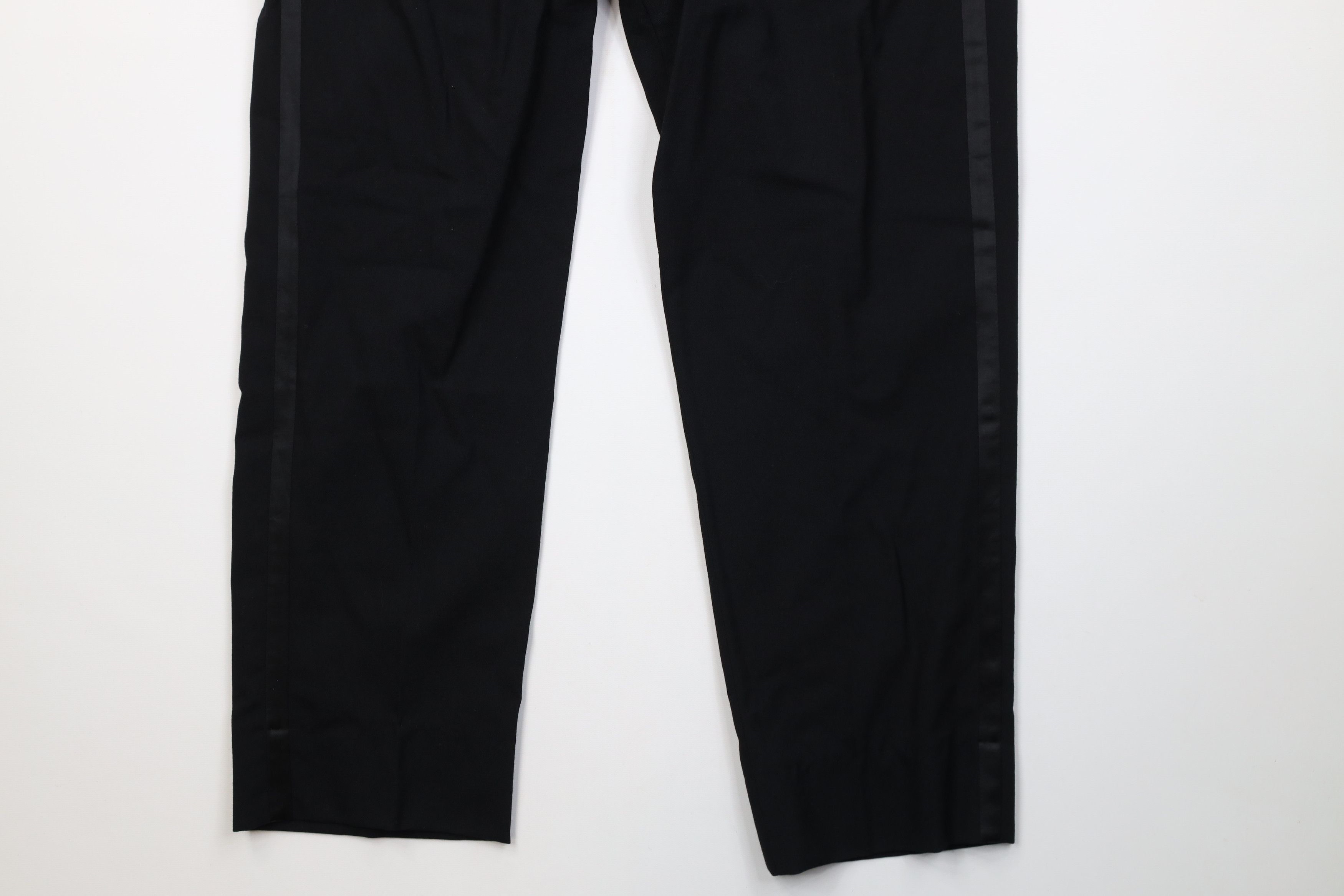 Vintage Vintage 50s Streetwear Satin Tuxedo Pants Trousers Black USA Size US 35 - 4 Thumbnail