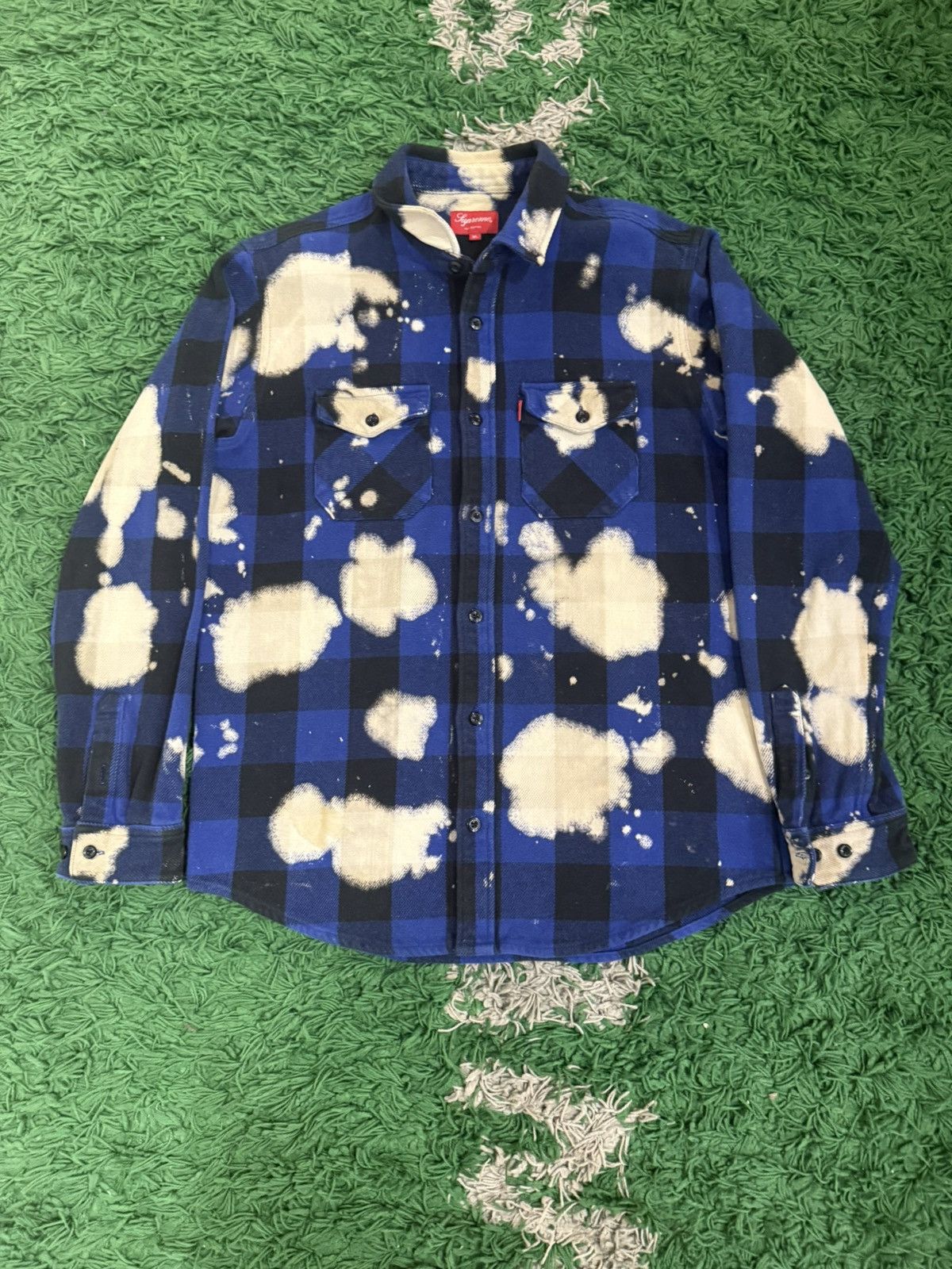 Supreme Supreme FW13 Bleached Buffalo Plaid Flannel Shirt Size US XL / EU 56 / 4 - 1 Thumbnail