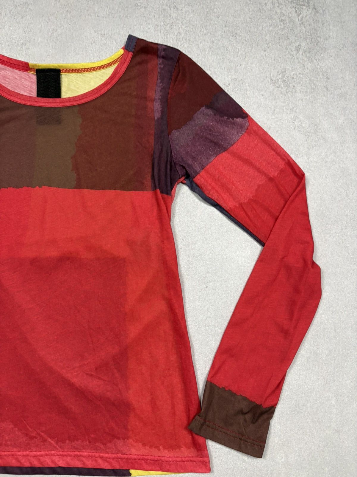 Rundholz Rundholz Abstract Color Block Mesh Long Sleeve Top Size M Size M / US 6-8 / IT 42-44 - 5 Thumbnail