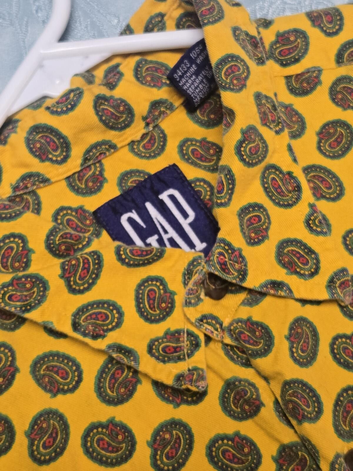 Gap Yellow 90s Gap Sz L Button-up Short-Sleeve Shirt Preppy Size US L / EU 52-54 / 3 - 6 Thumbnail