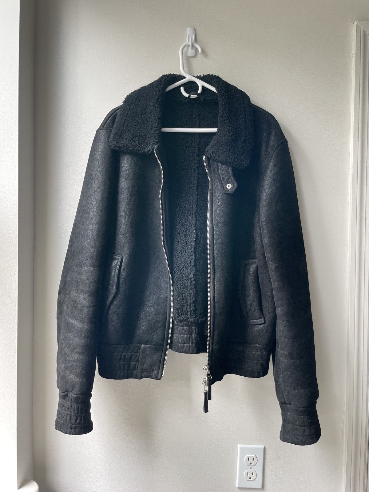 AMI AMI Alexandre Mattiusi Lamb Shearling Bomber Size US XL / EU 56 / 4 - 4 Thumbnail