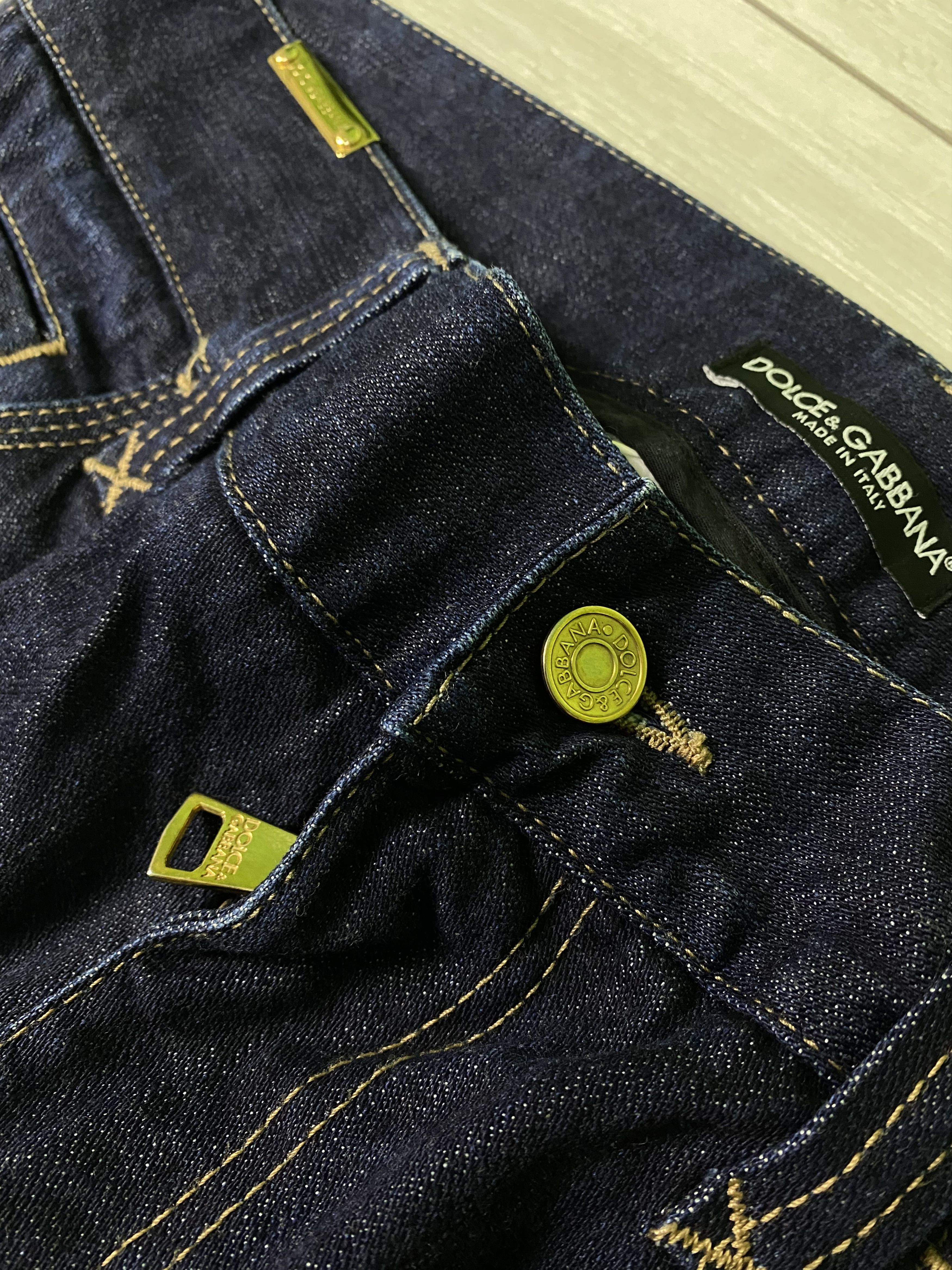 Dolce & Gabbana Rare Dolce & Gabbana 14 gold stright jeans size 48 Size US 32 / EU 48 - 6 Thumbnail