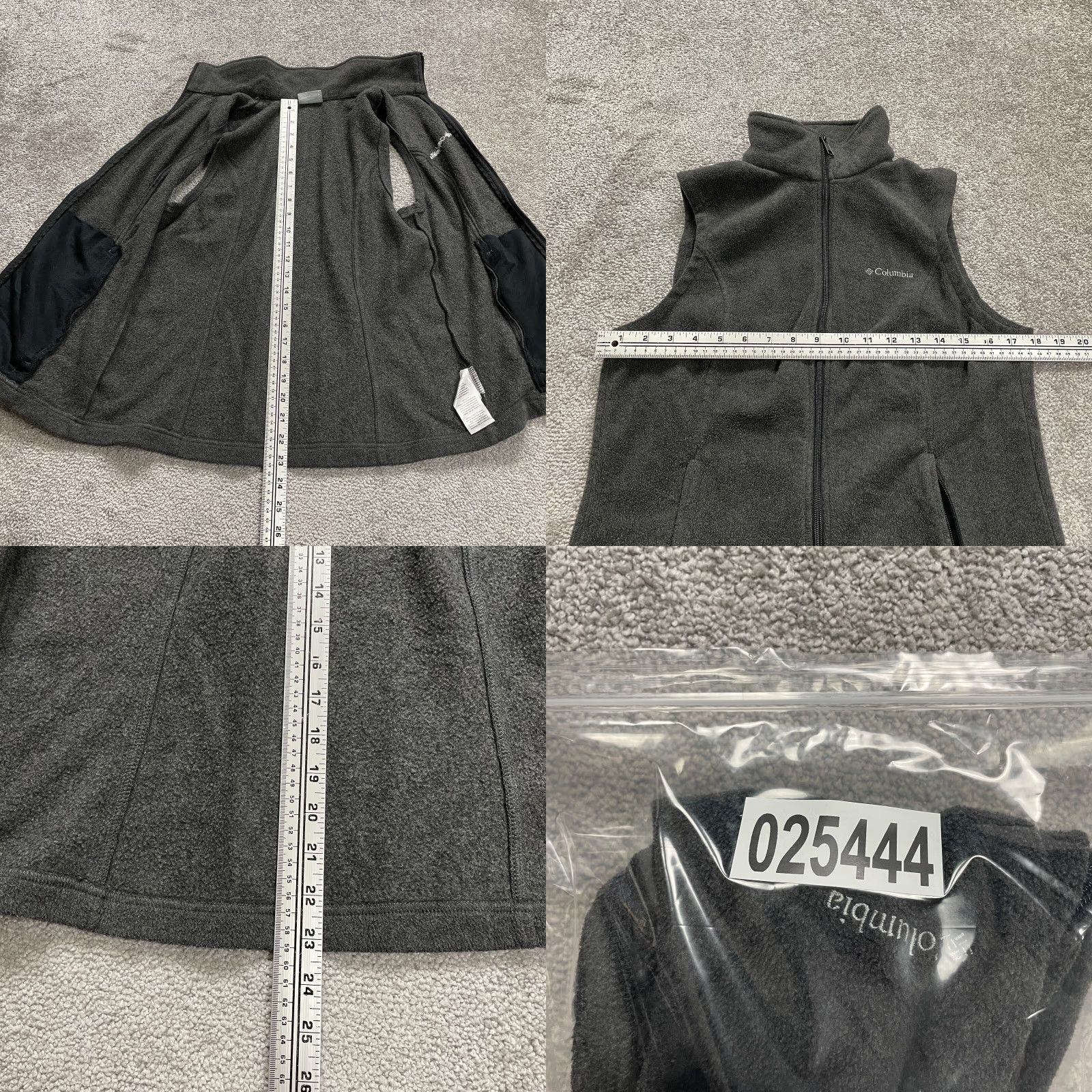 Vintage Columbia Vest Womens Small Gray Full Zip Pockets Fleece Benton Springs Outdoor Jacket/Coat Slim Mid-Length Casual, Travel Womens Size S / US 4 / IT 40 - 8 Thumbnail