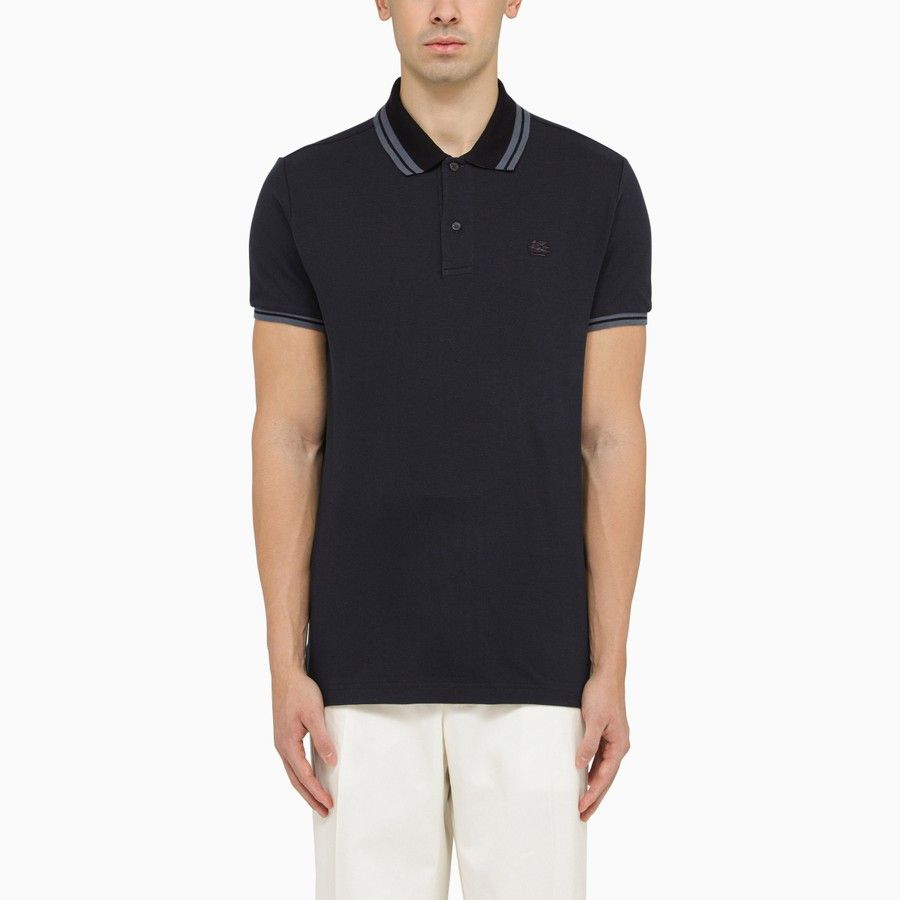 image of Etro O1D2Blof0424 Polo In Blue, Men's (Size Small)