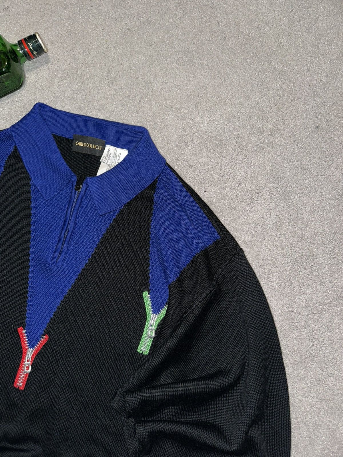 Carlo Colucci Carlo Colucci Quarter Zip Sweater Vintage Size US XL / EU 56 / 4 - 5 Thumbnail