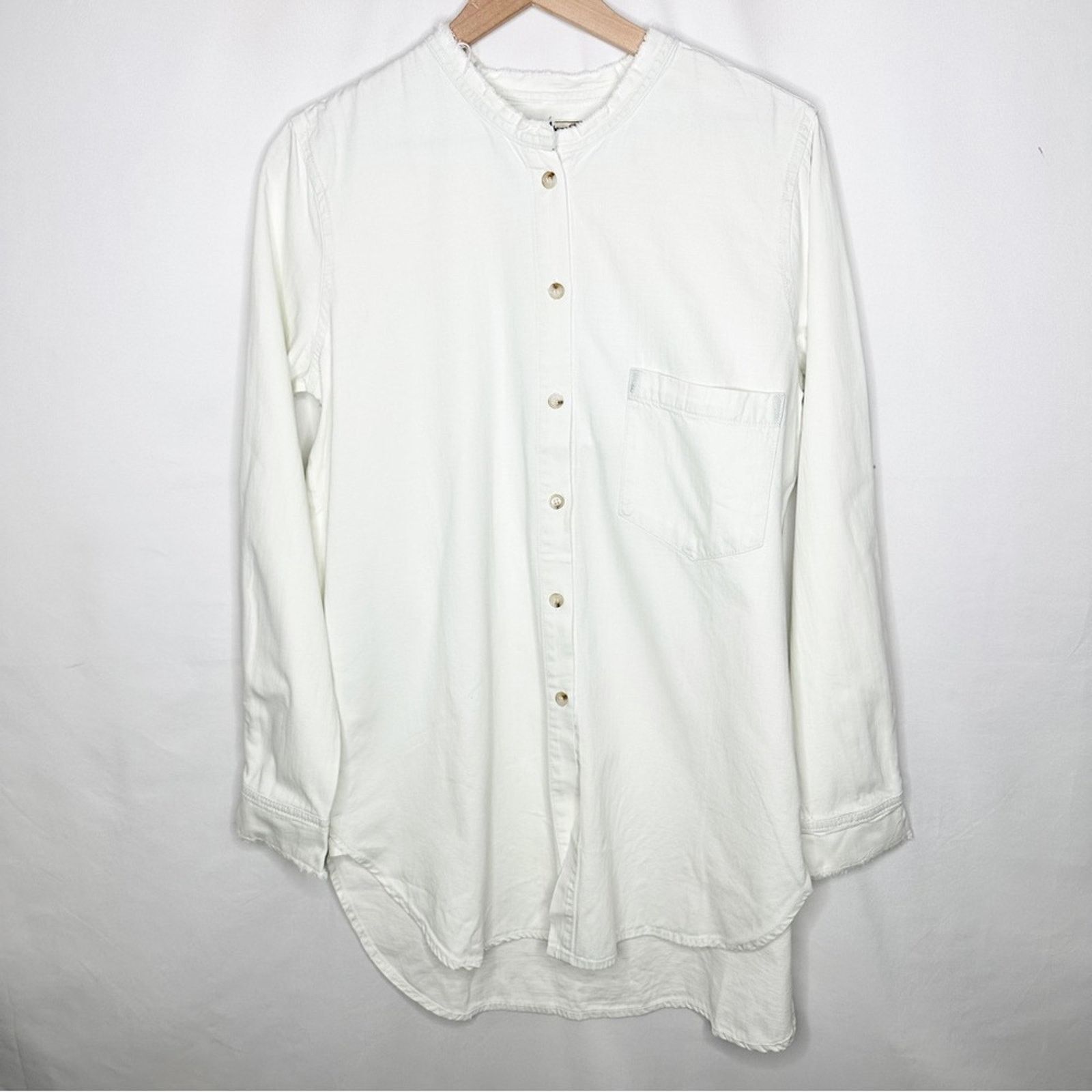 Sandrine Rose SANDRINE ROSE Mandarin White Shirt NWT in Medium Size L / US 10 / IT 46 - 2 Thumbnail