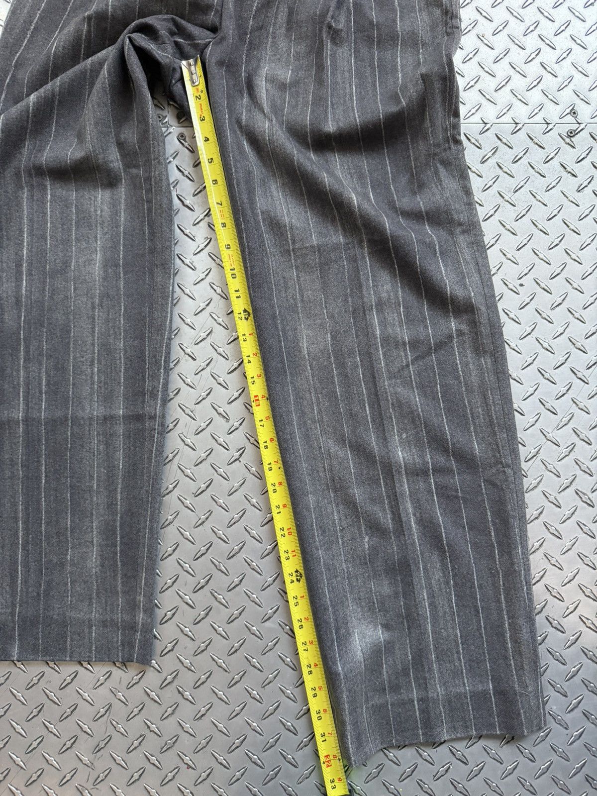 Versace Versace Grey Chalk Stripe Pleated Wool Pants Size US 32 / EU 48 - 4 Thumbnail
