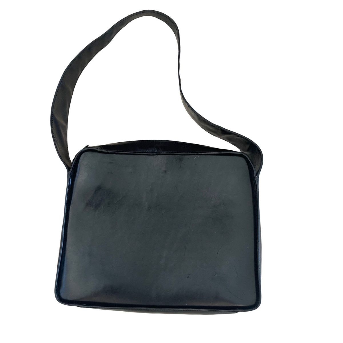 Vintage Gucci Logo Patent Leather Shoulder Bag