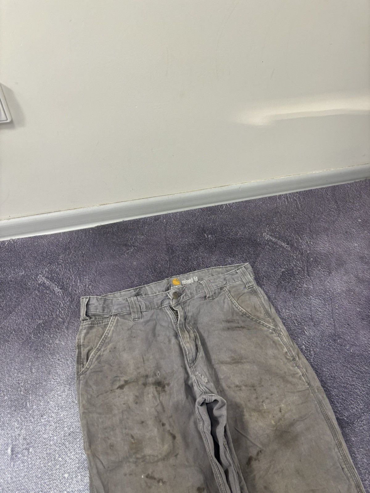 Carhartt Vintage Carhartt USA Distressed Gray Work Carpenter Pants Size US 32 / EU 48 - 12 Thumbnail