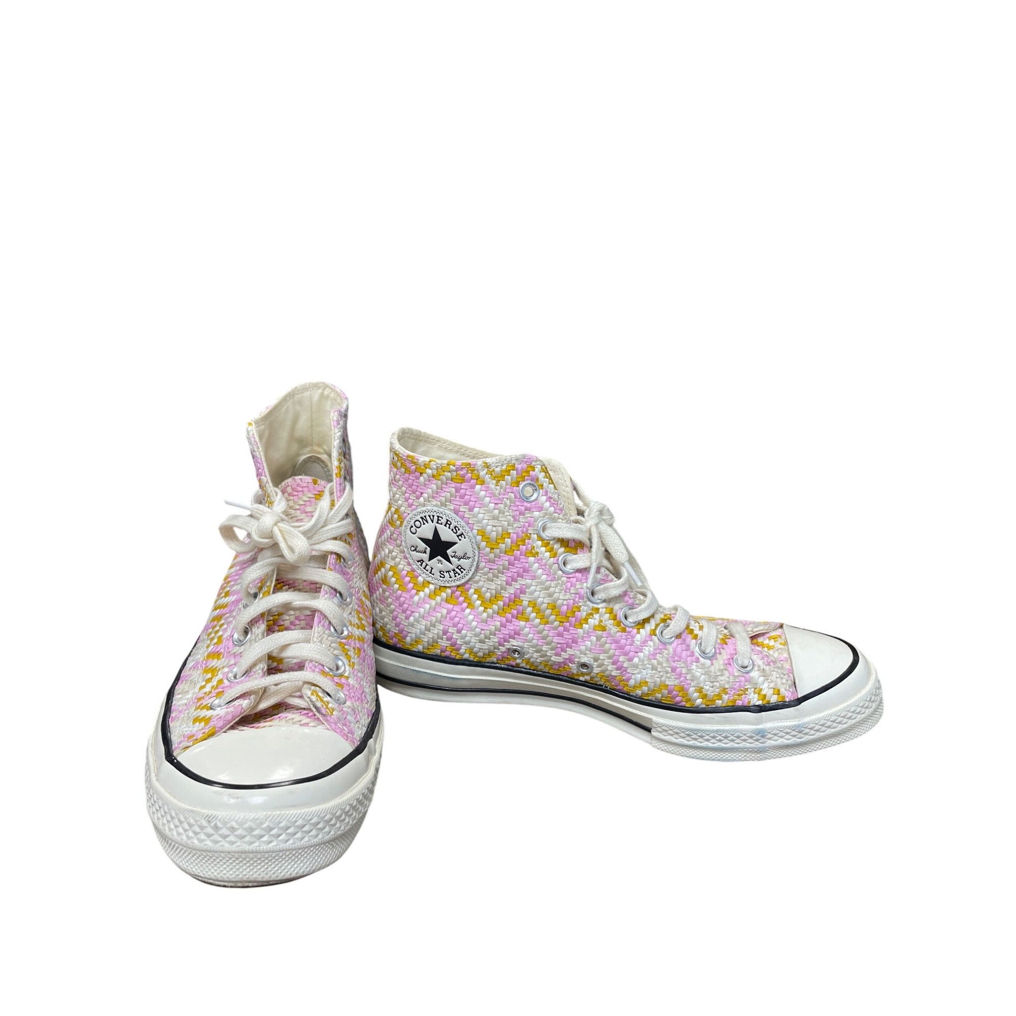 Converse Converse Chuck Taylor All Star Woven High Pink yellow mens 9 Size US 9 / EU 42 - 1 Thumbnail