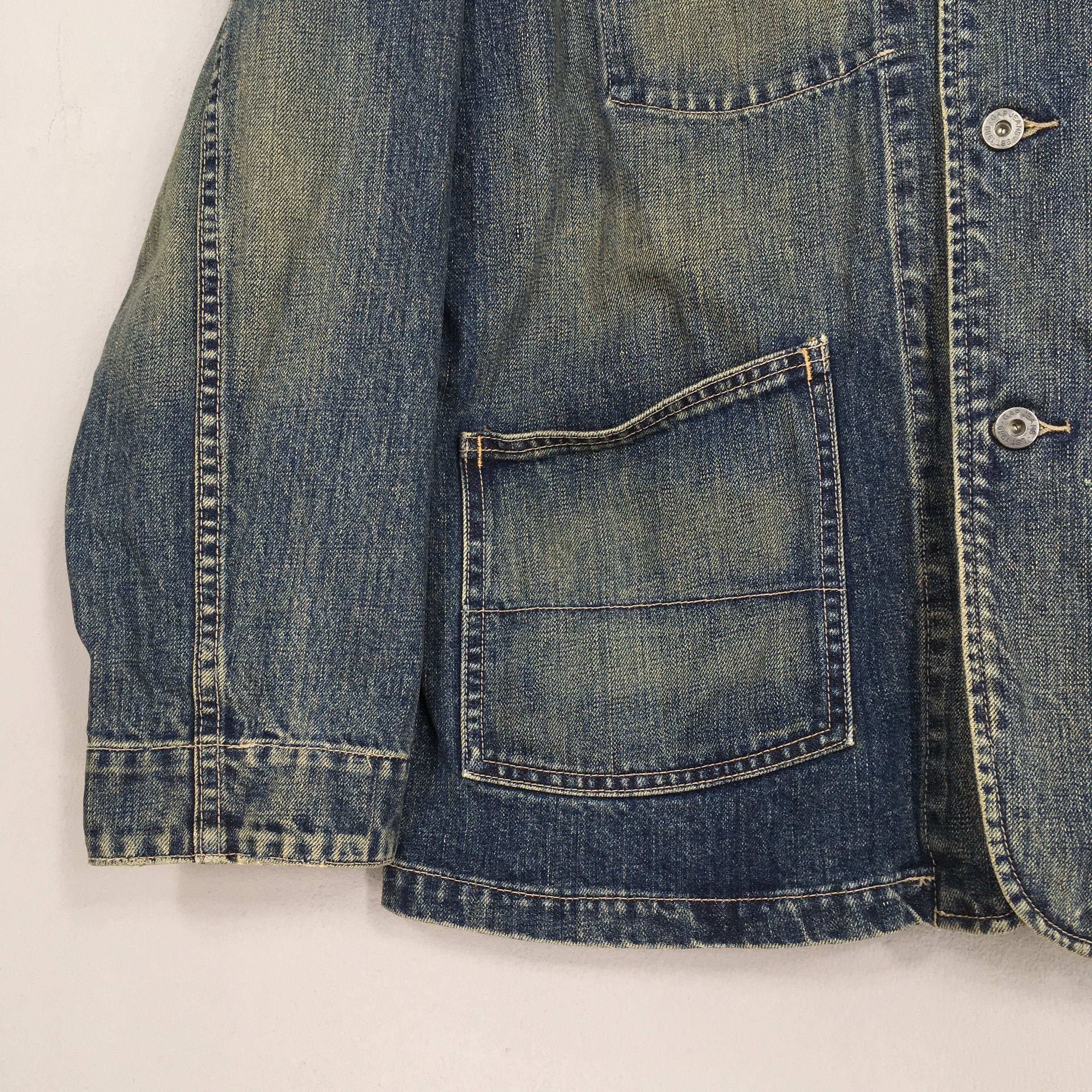 Gap Vintage 90s Gap American Denim Workers Chore Jacket Large Size US L / EU 52-54 / 3 - 3 Thumbnail