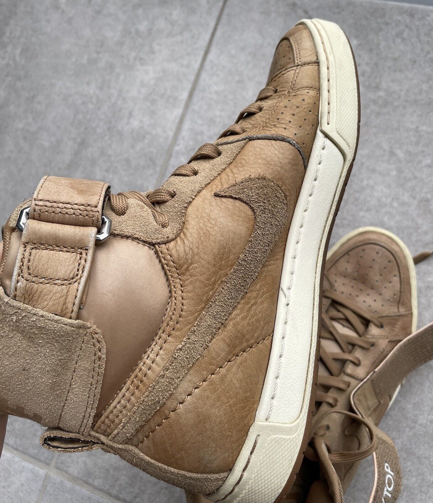 Nike Nike Mens Air Flytop Trainers Brown Suede Mid Rise Sneakers Size US 9.5 / EU 42-43 - 10 Thumbnail