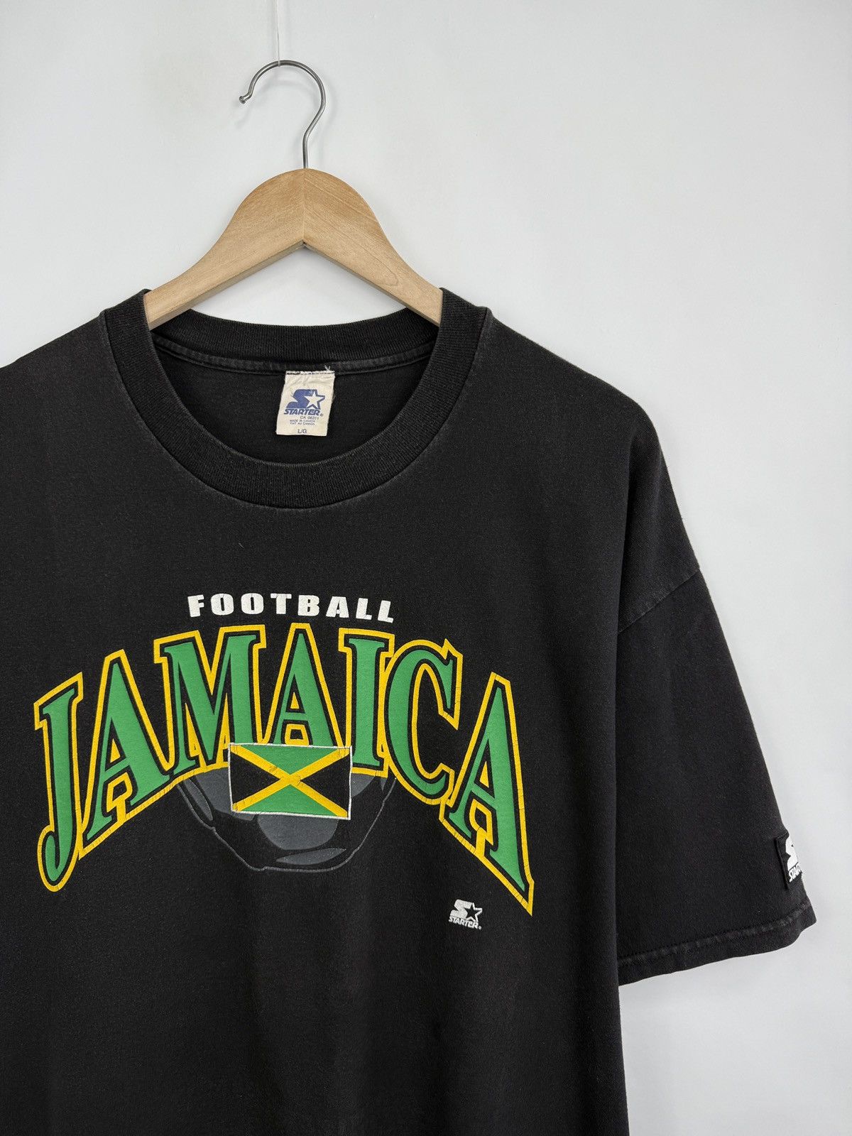 Starter 🇯🇲 Vintage 90s Starter Jamaica Football Retro T-Shirt Soccer Size US L / EU 52-54 / 3 - 3 Thumbnail