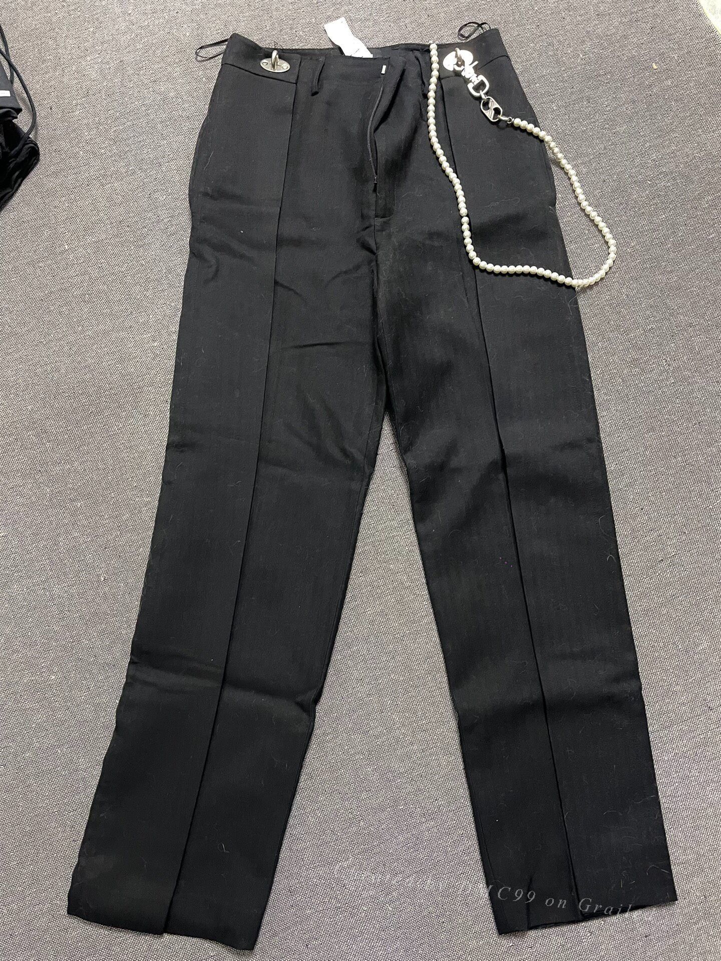 WE11DONE we11done Pearl Chain Trousers Size 40" / US 18 - 1 Thumbnail
