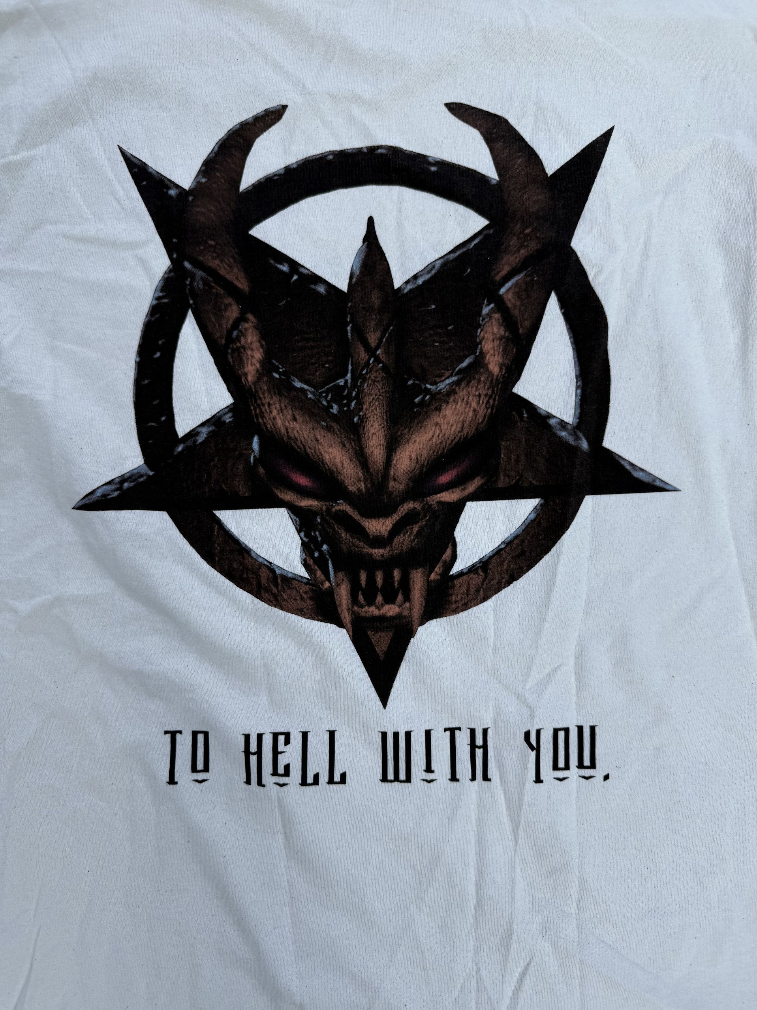 Vintage Vintage Doom N64 'Hell' T-Shirt Size US XL / EU 56 / 4 - 7 Thumbnail