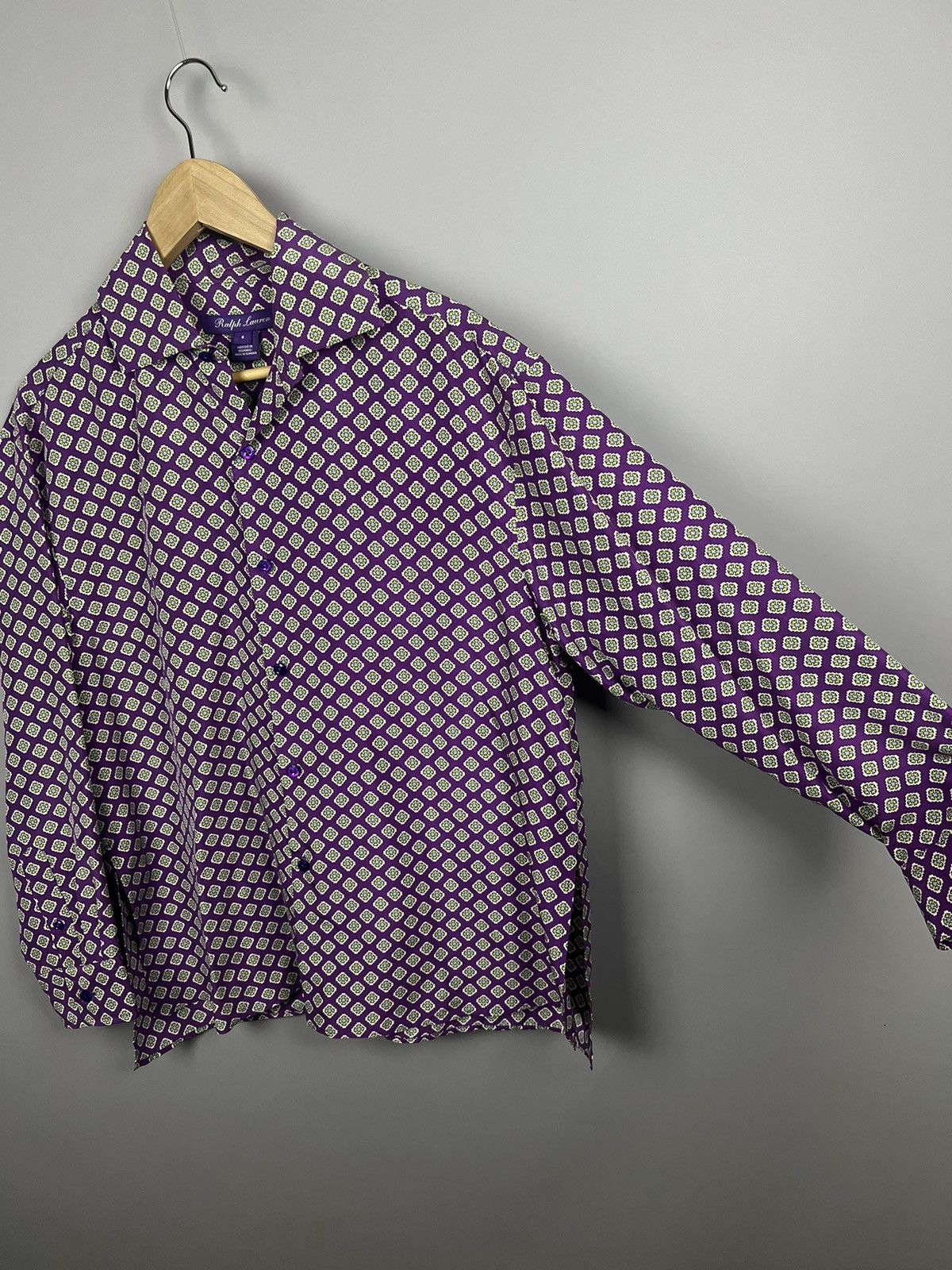 Ralph Lauren Purple Label Ralph Lauren silk Shirt geometric print Rare Size M / US 6-8 / IT 42-44 - 12 Thumbnail