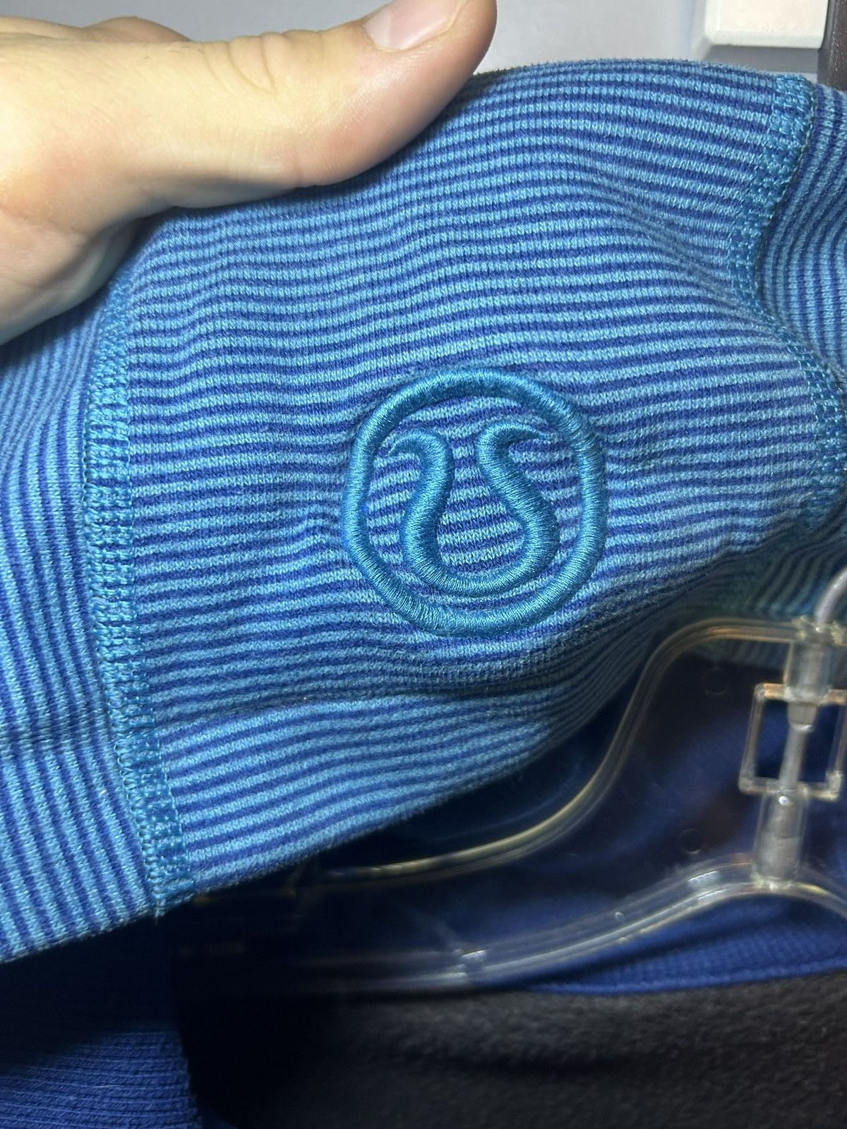 Lululemon Vintage Lululemon striped scuba high neck zip-up hoodie Size US XL / EU 56 / 4 - 3 Thumbnail