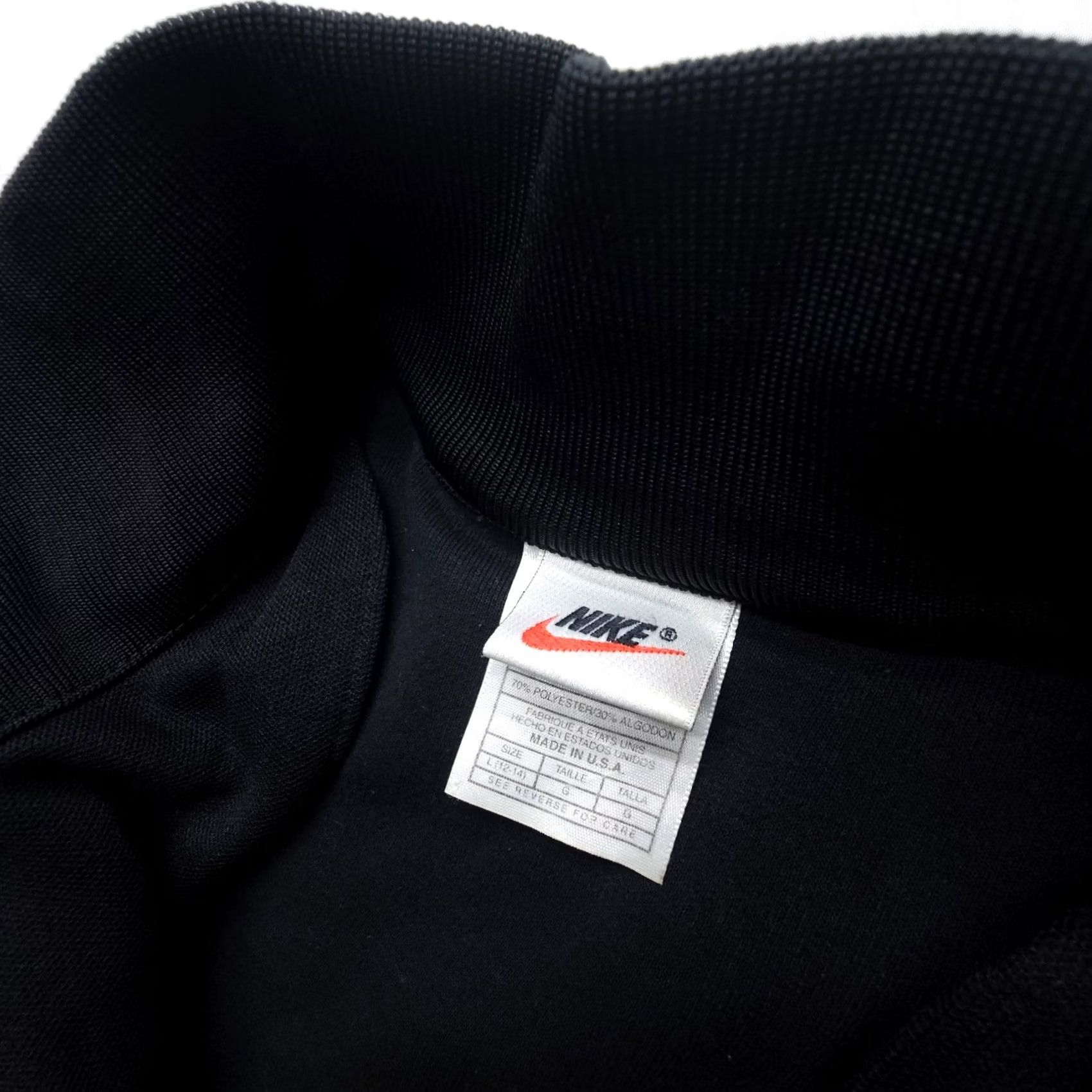 Nike VINTAGE Nike Track Jacket Mens L Black Full Zip Bomber 90s Street Swoosh Sports USA Nike Shirt Seasonal 90s Mens Size US L / EU 52-54 / 3 - 7 Thumbnail