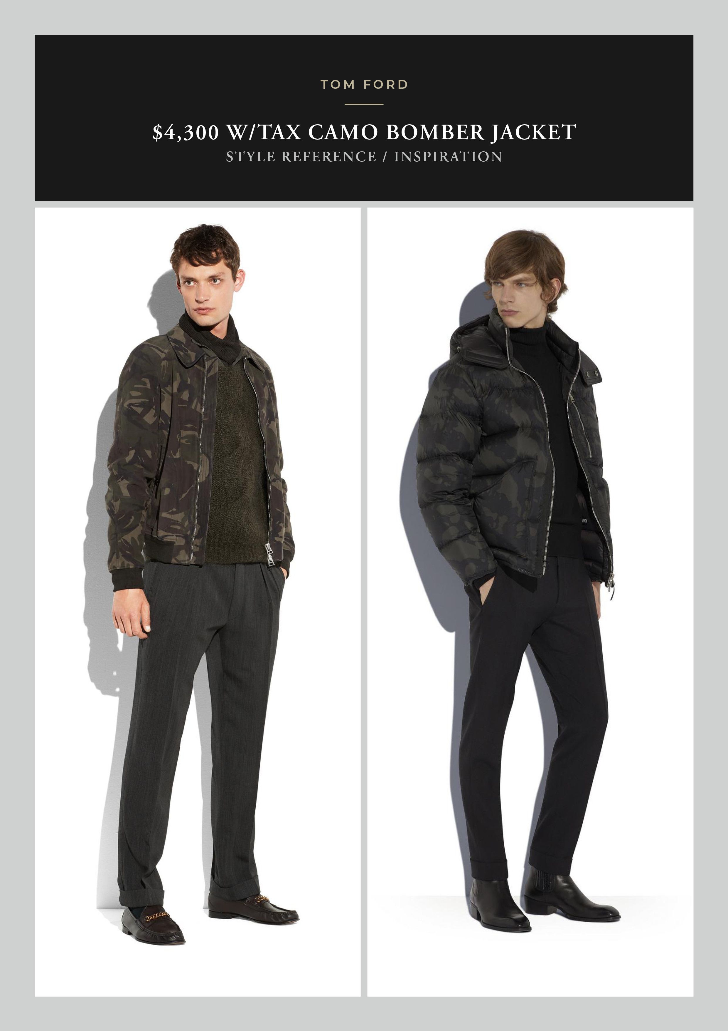 Tom Ford Effortless Cool, $4,300 w/tax TOM FORD Viscose Camo Jacket Size US M / EU 48-50 / 2 - 10 Thumbnail